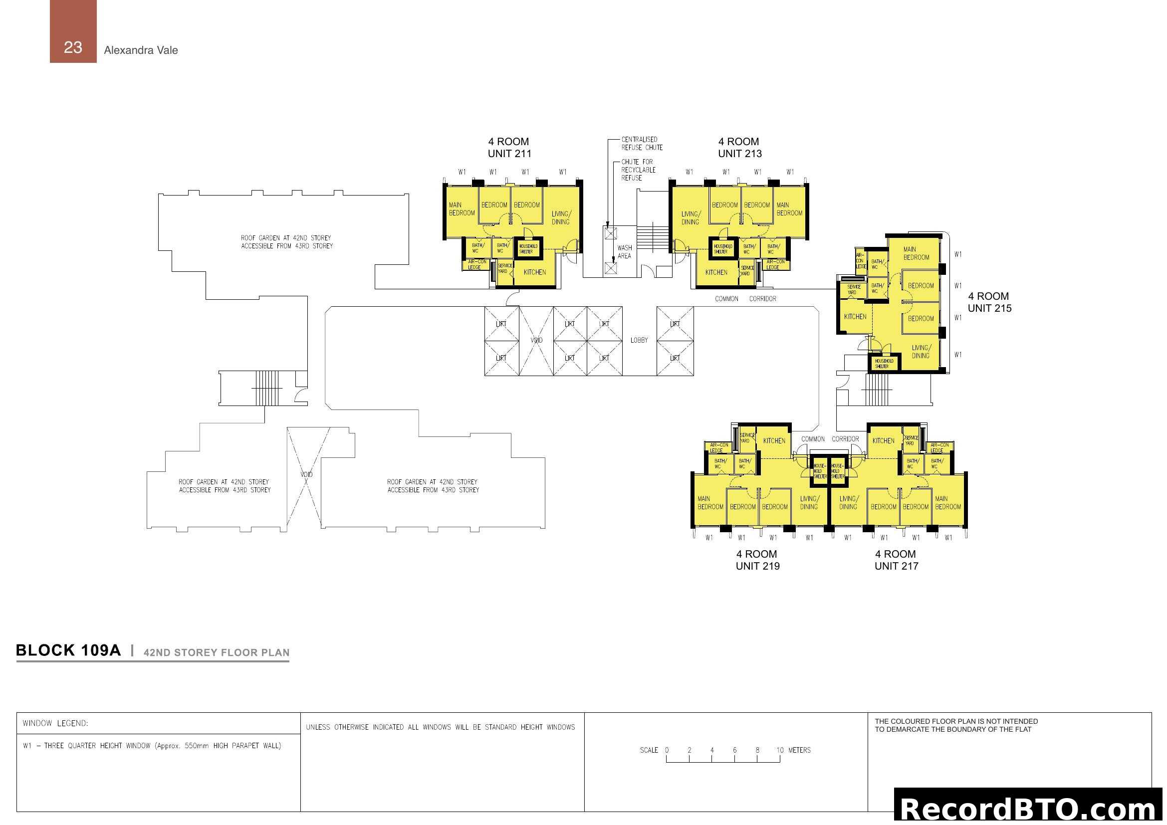 Block 109A 42nd Storey Floor Plan - Alexandra Vale