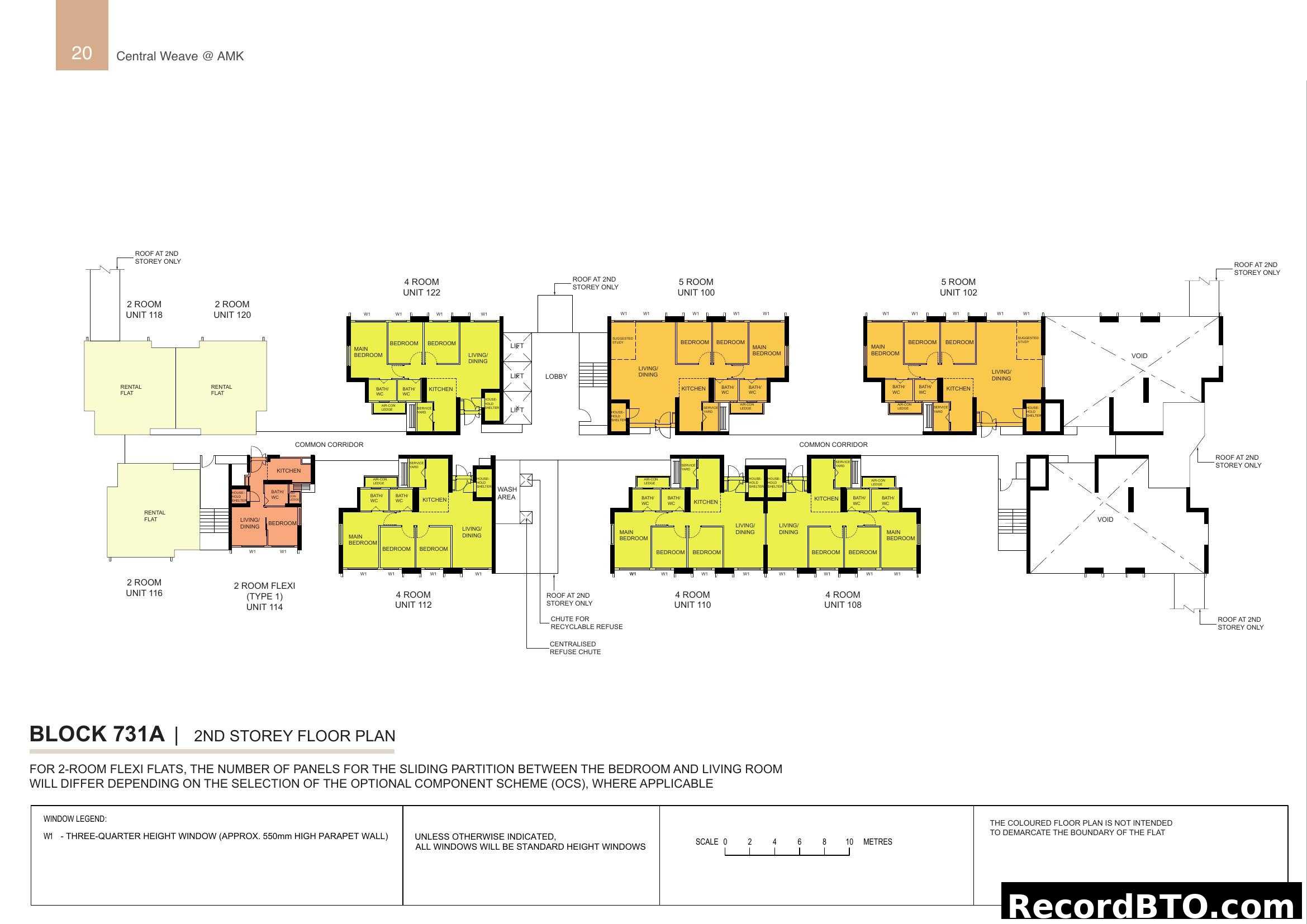 Block 731A 2nd Storey Floor Plan - Central Weave @ AMK