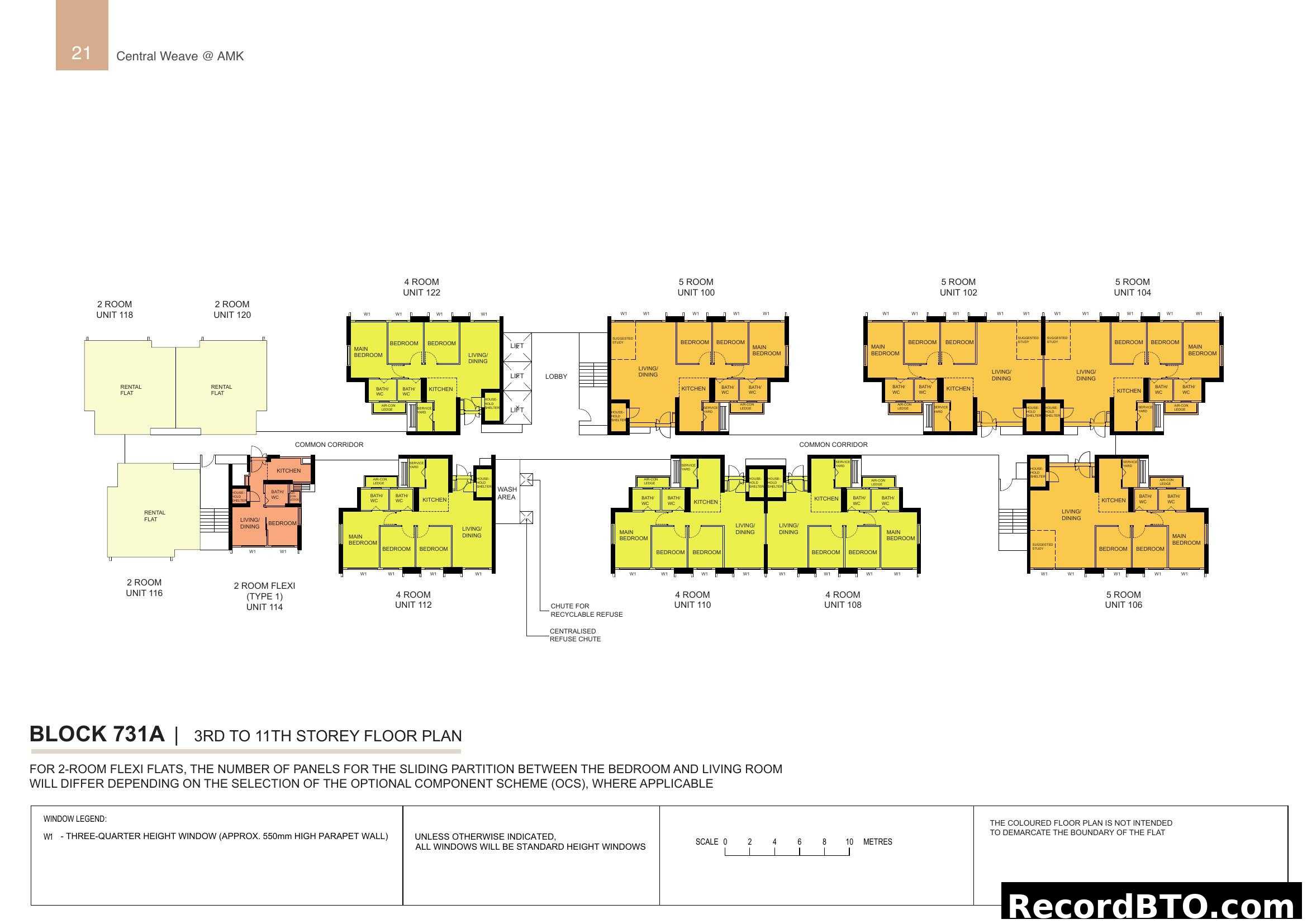 Block 731A | 3rd to 11th Storey Floor Plan