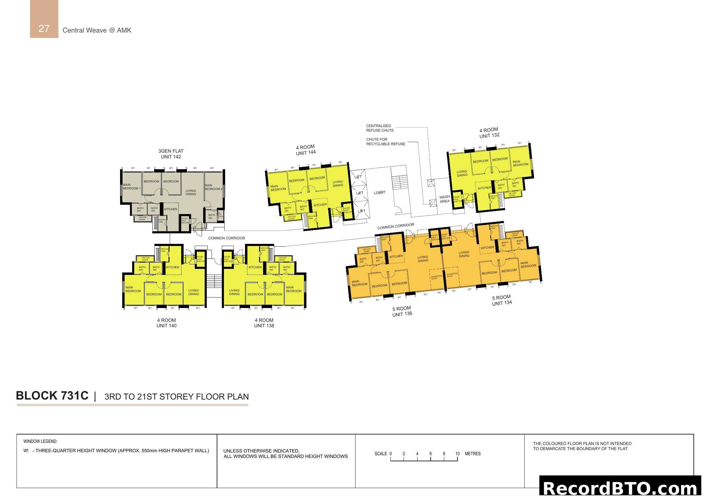Central Weave @ AMK Block 731C Floor Plan (Level 3-21)