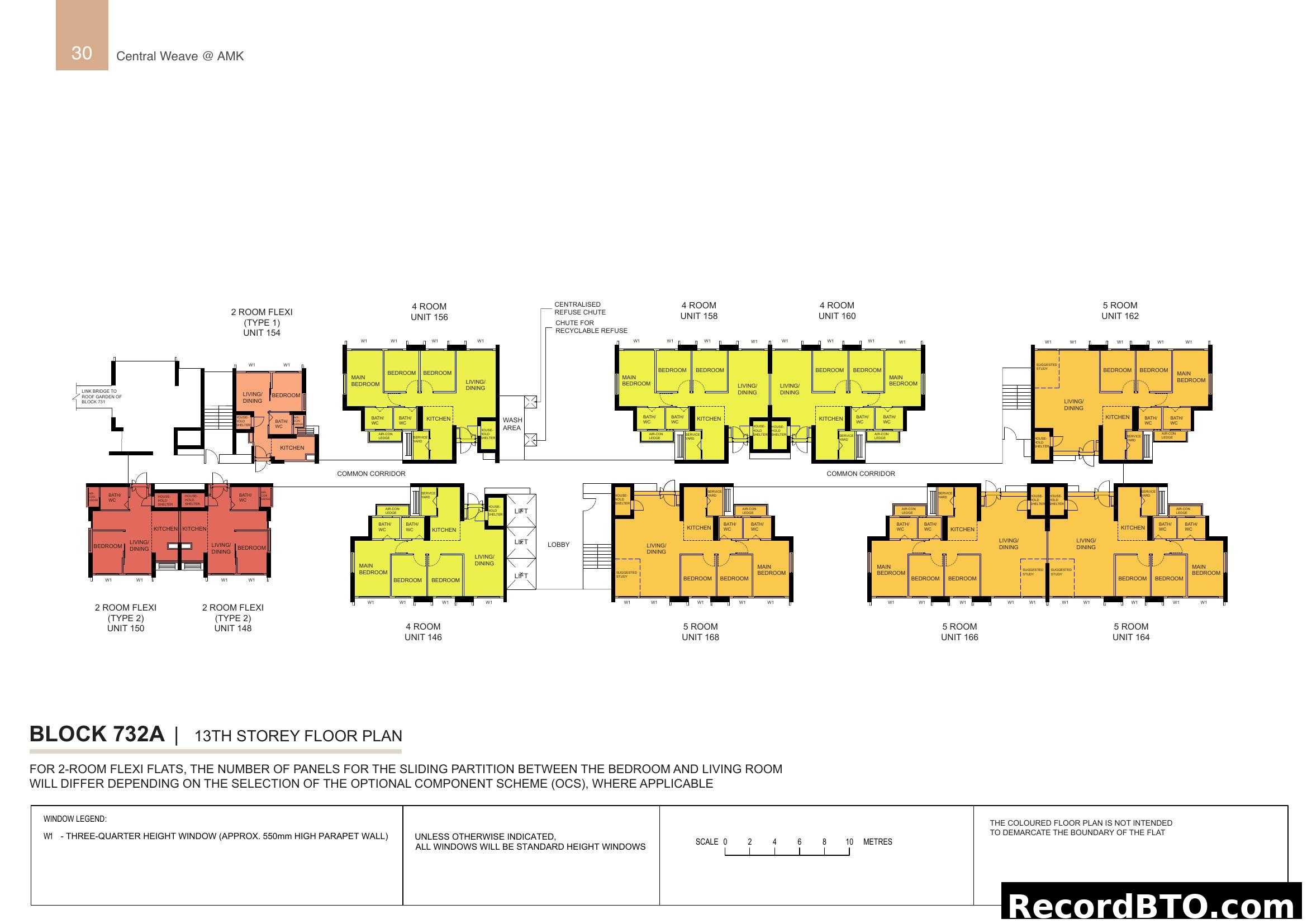 Block 732A 13th Storey Floor Plan @ Central Weave AMK