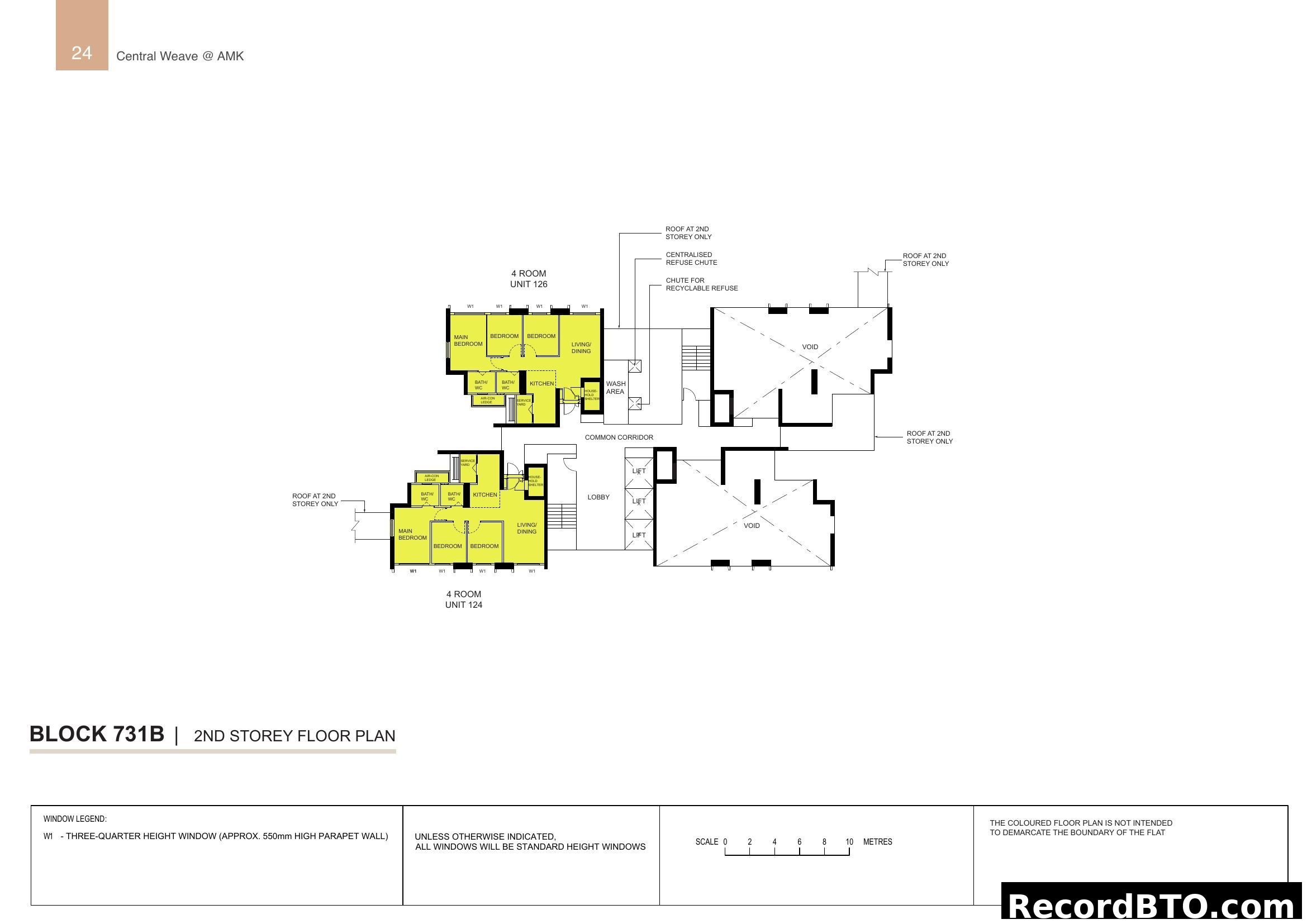 Block 731B 2nd Storey Floor Plan