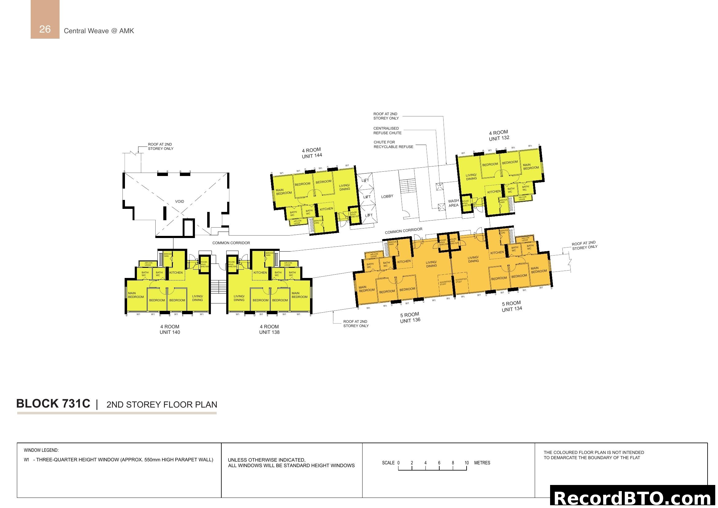 Block 731C 2nd Storey Floor Plan - Central Weave @ AMK