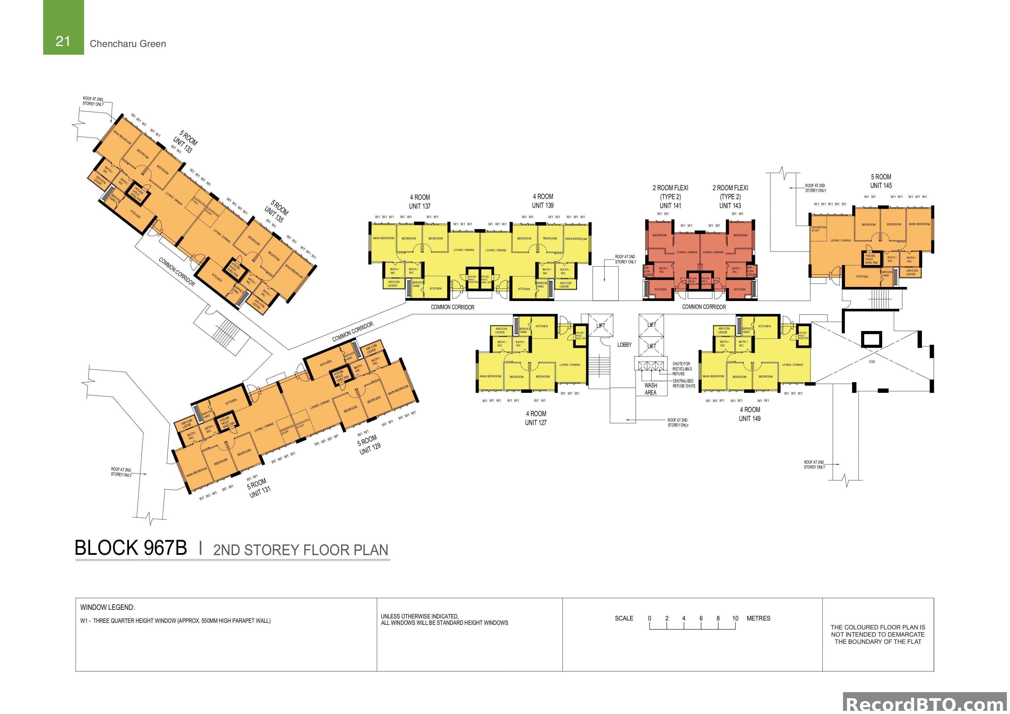 Block 967B: 2nd Storey Floor Plan
