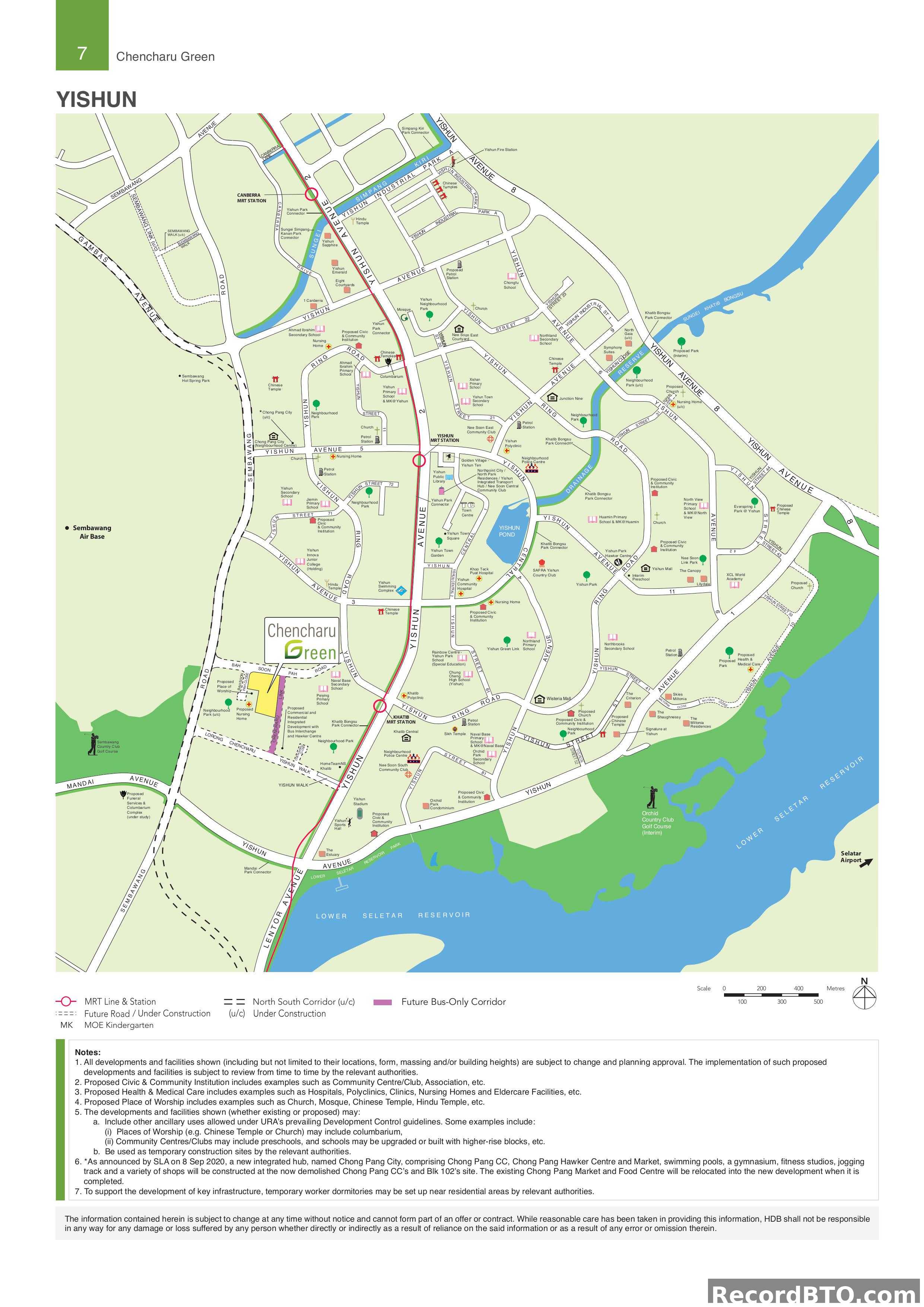 Yishun BTO Site Location Map