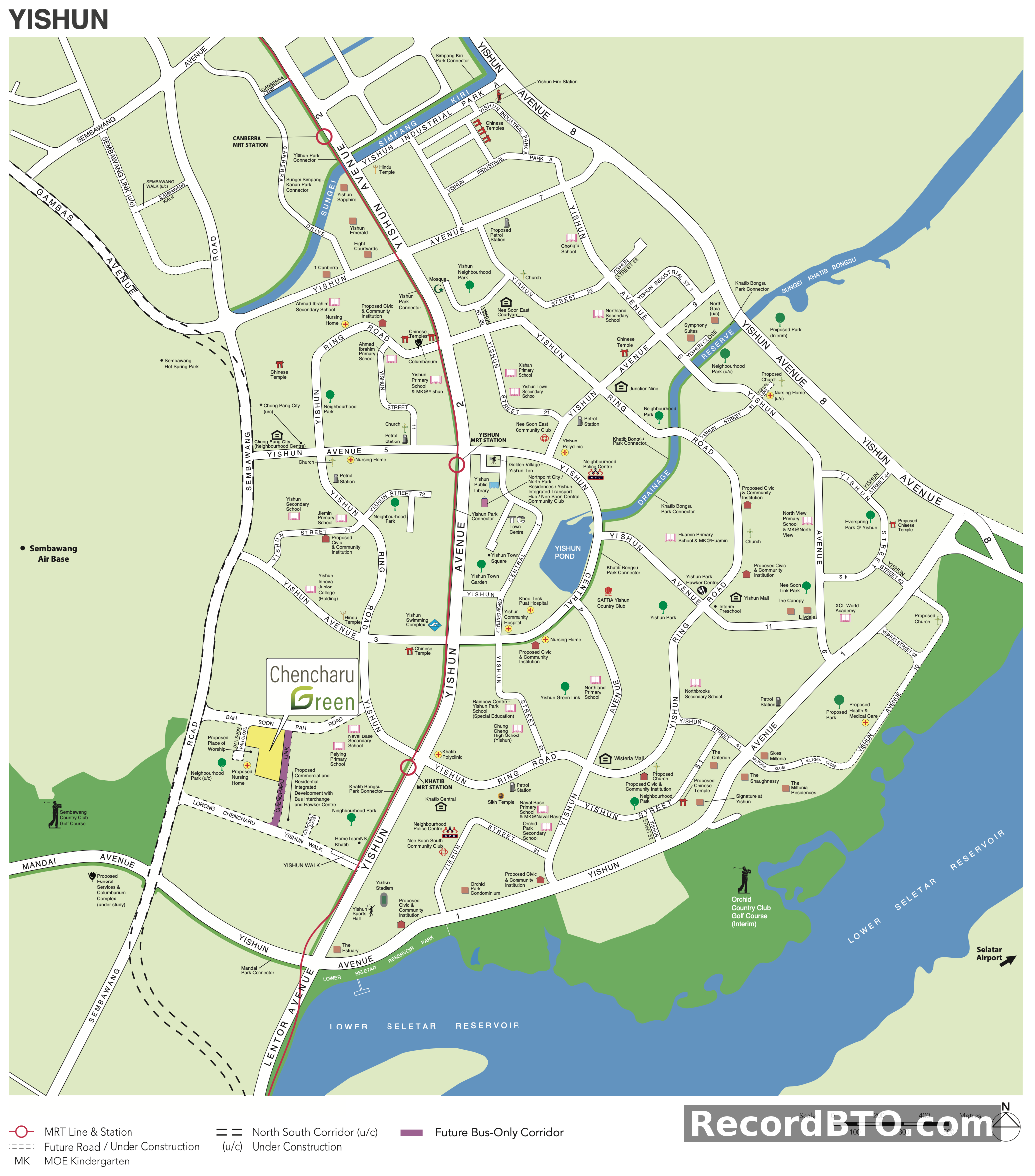 Yishun Locality Map with Amenities