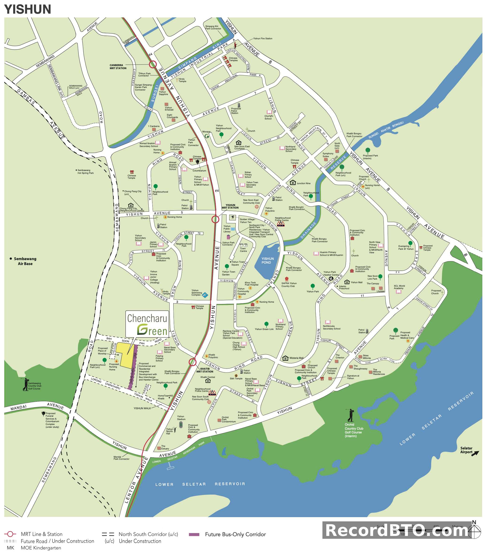 Yishun Locality Map with Amenities