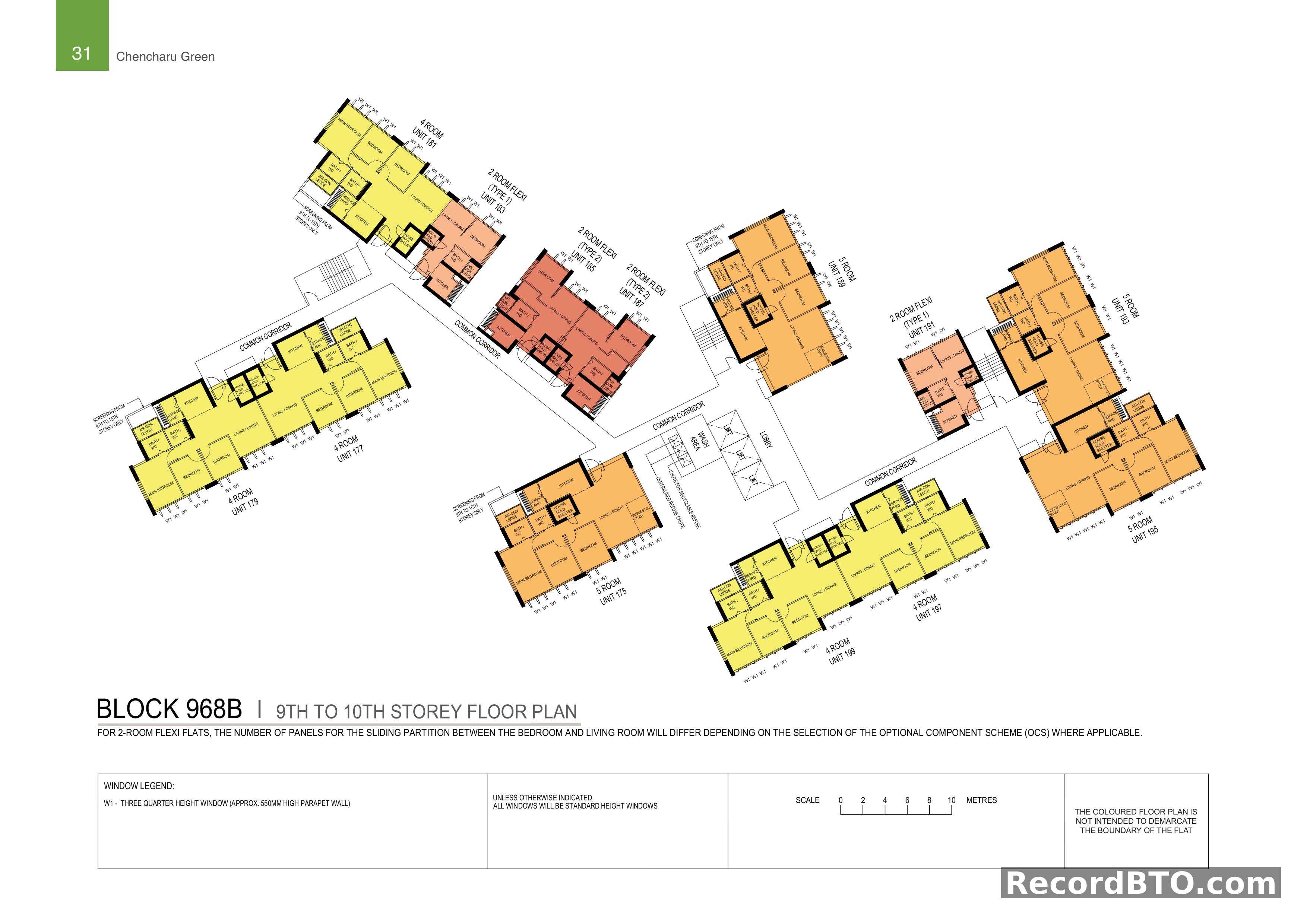 Block 968B: 9th-10th Storey Floor Plan