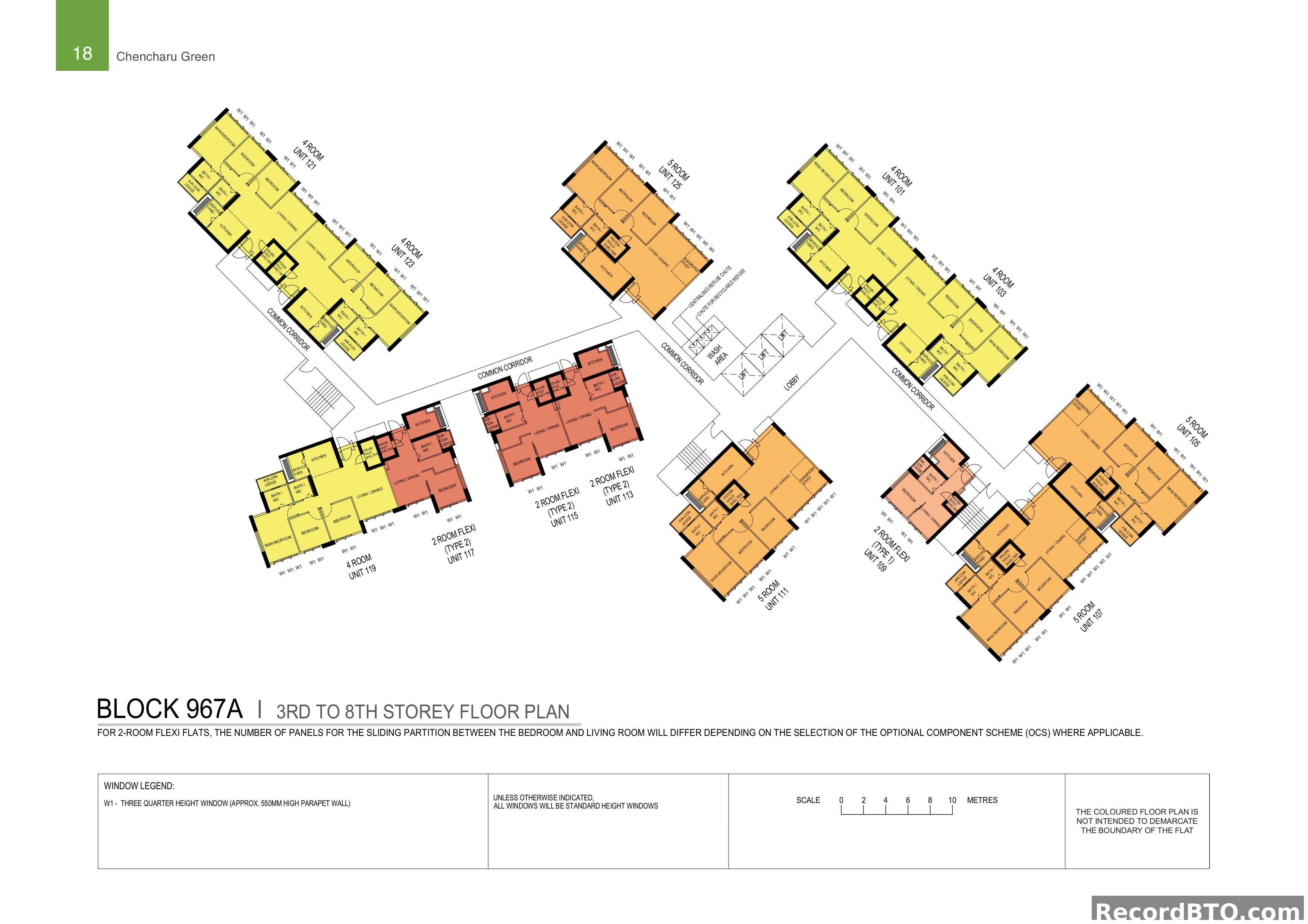 Block 967A: 3rd to 8th Storey Floor Plan