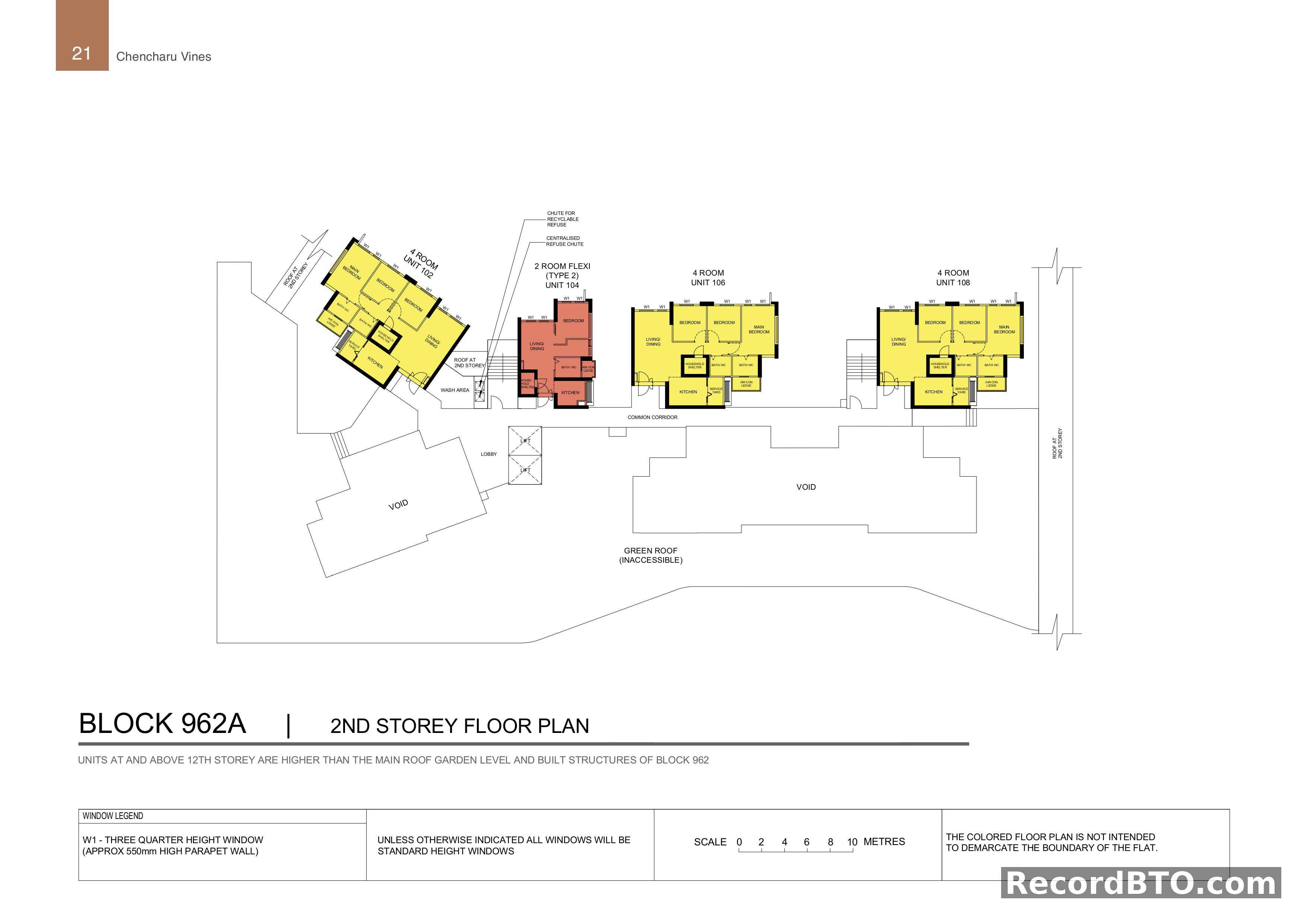 Block 962A: 2nd Storey Floor Plan