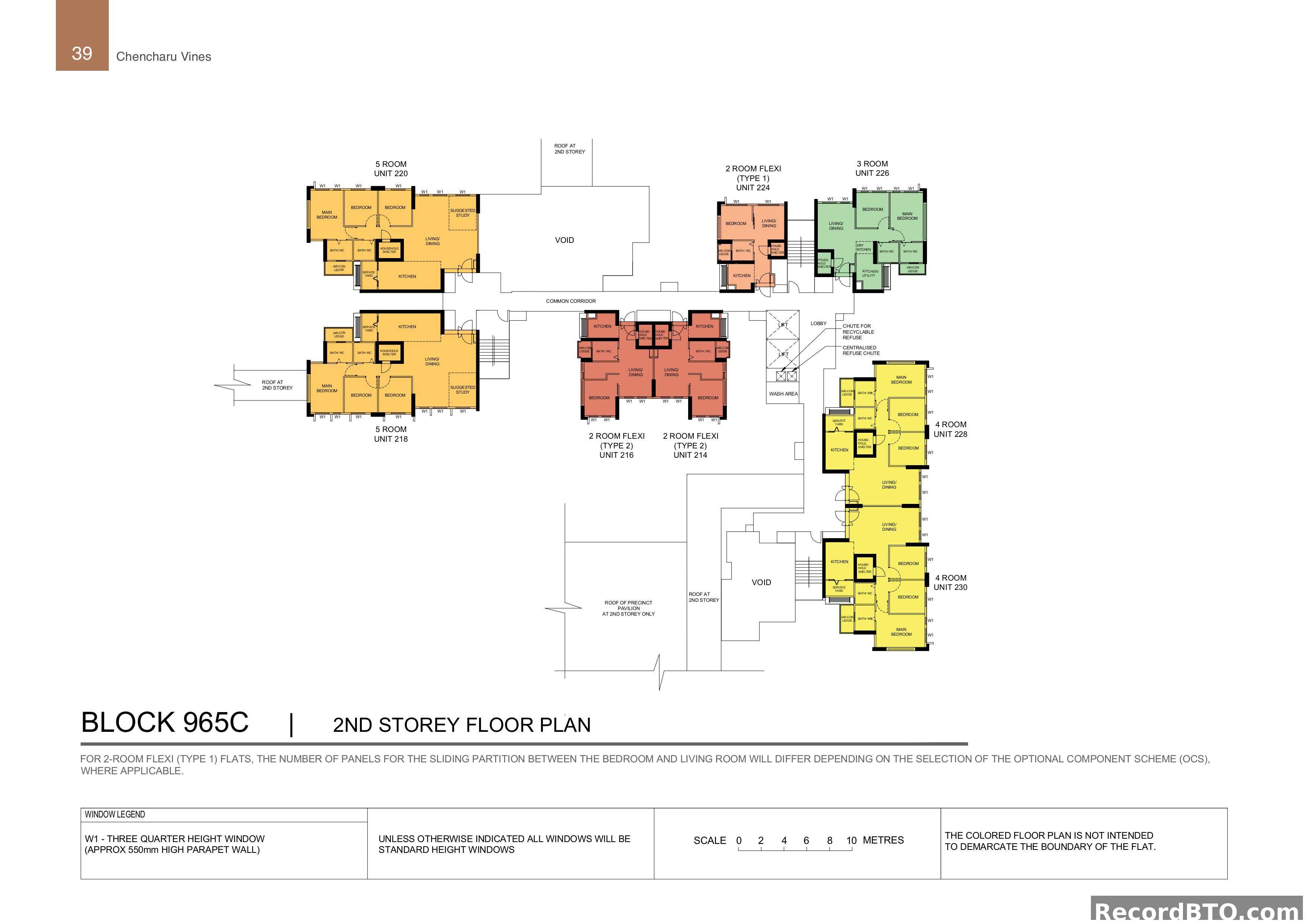 Block 965C: 2nd Storey Floor Plans