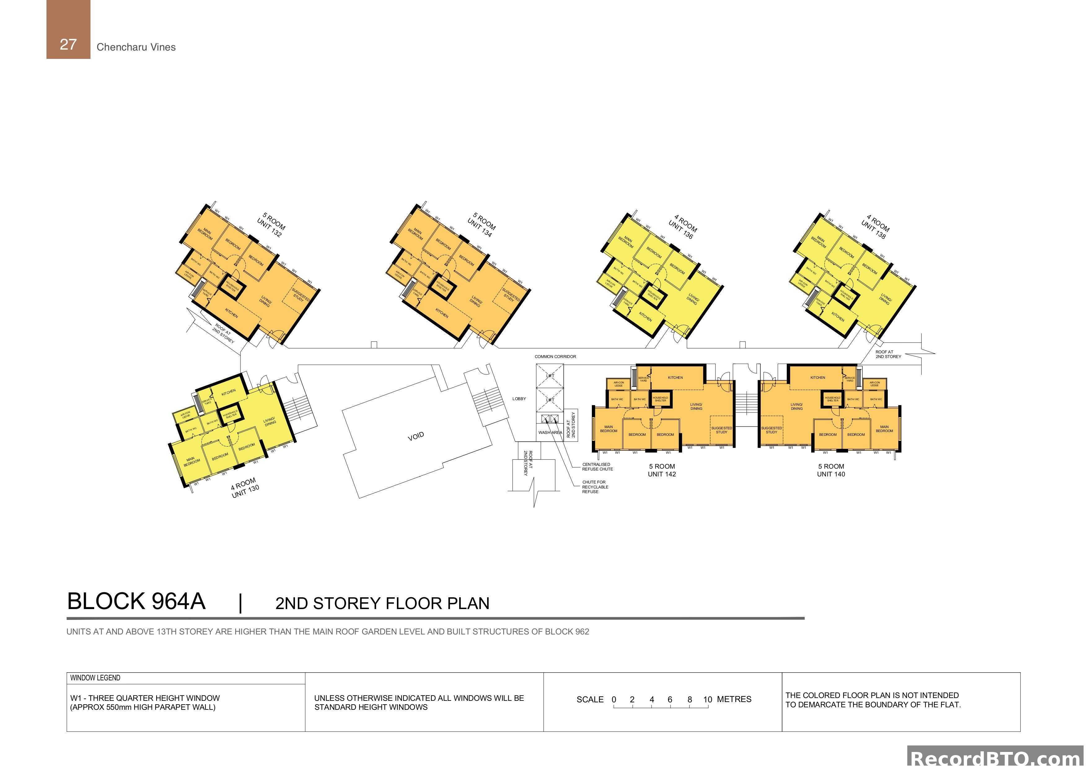 Block 964A: 2nd Storey Floor Plan