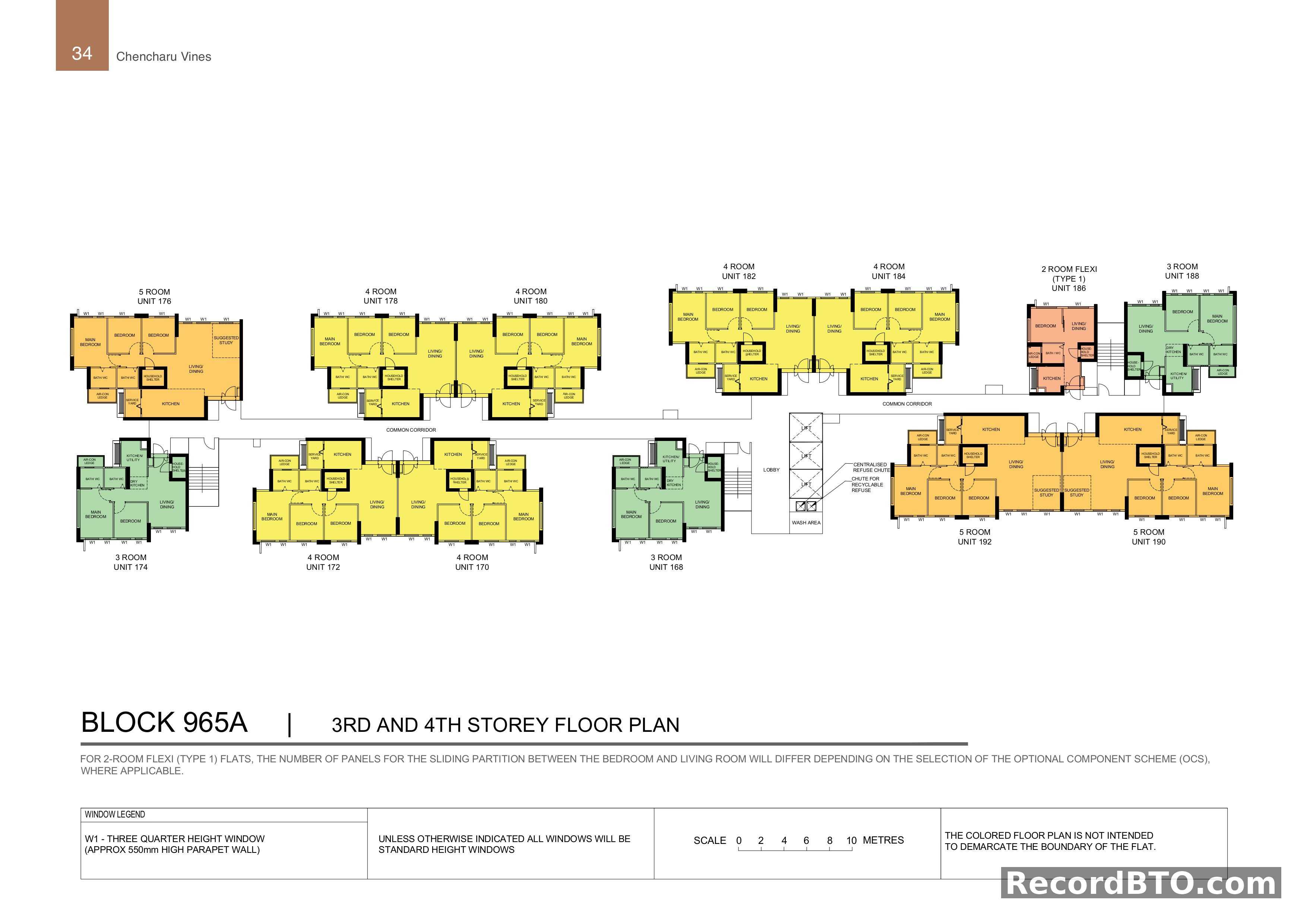 Block 965A: 3rd and 4th Storey Floor Plans