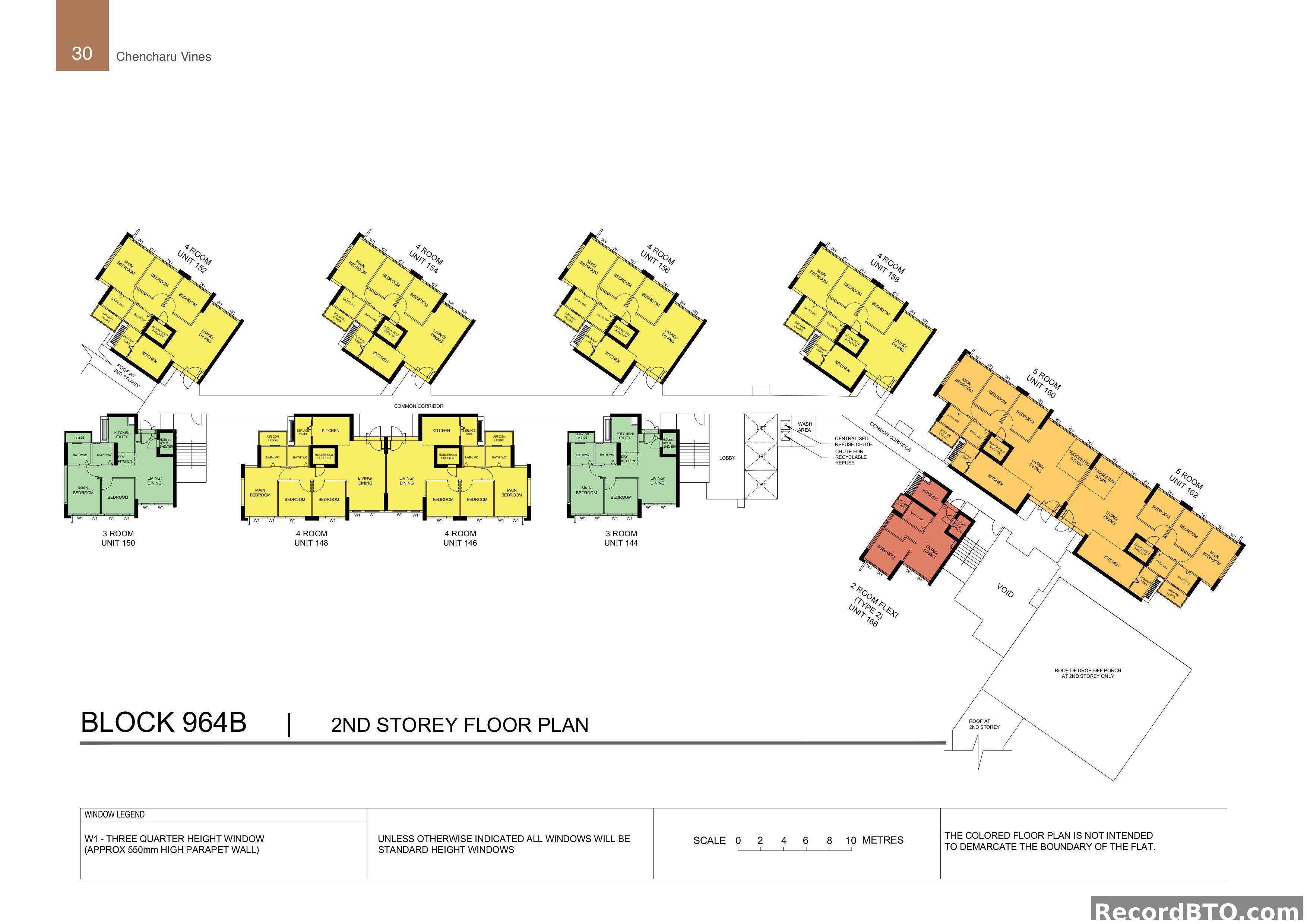 Block 964B: 2nd Storey Floor Plans