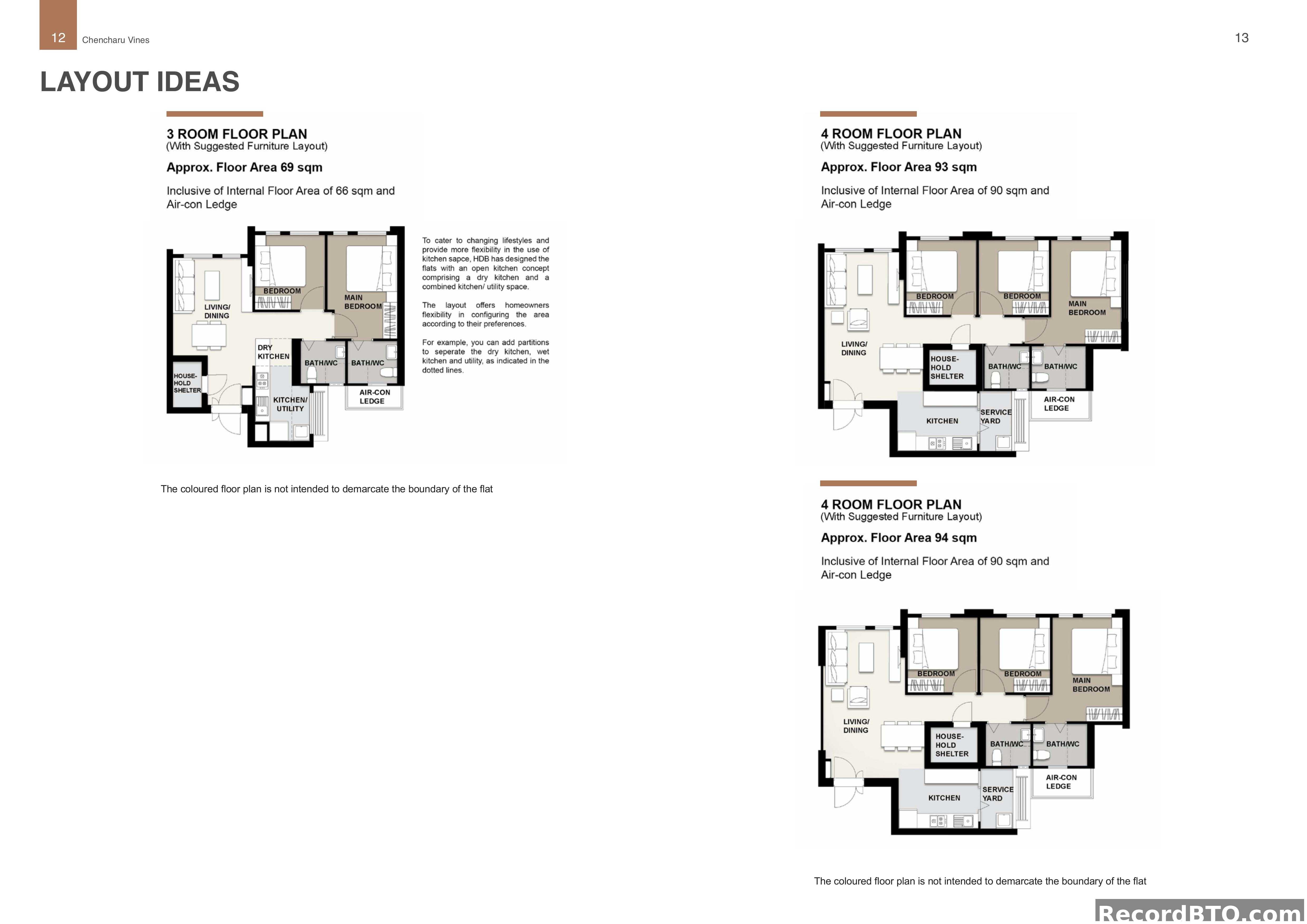 HDB BTO Layout Ideas: 3-Room and 4-Room Floor Plans