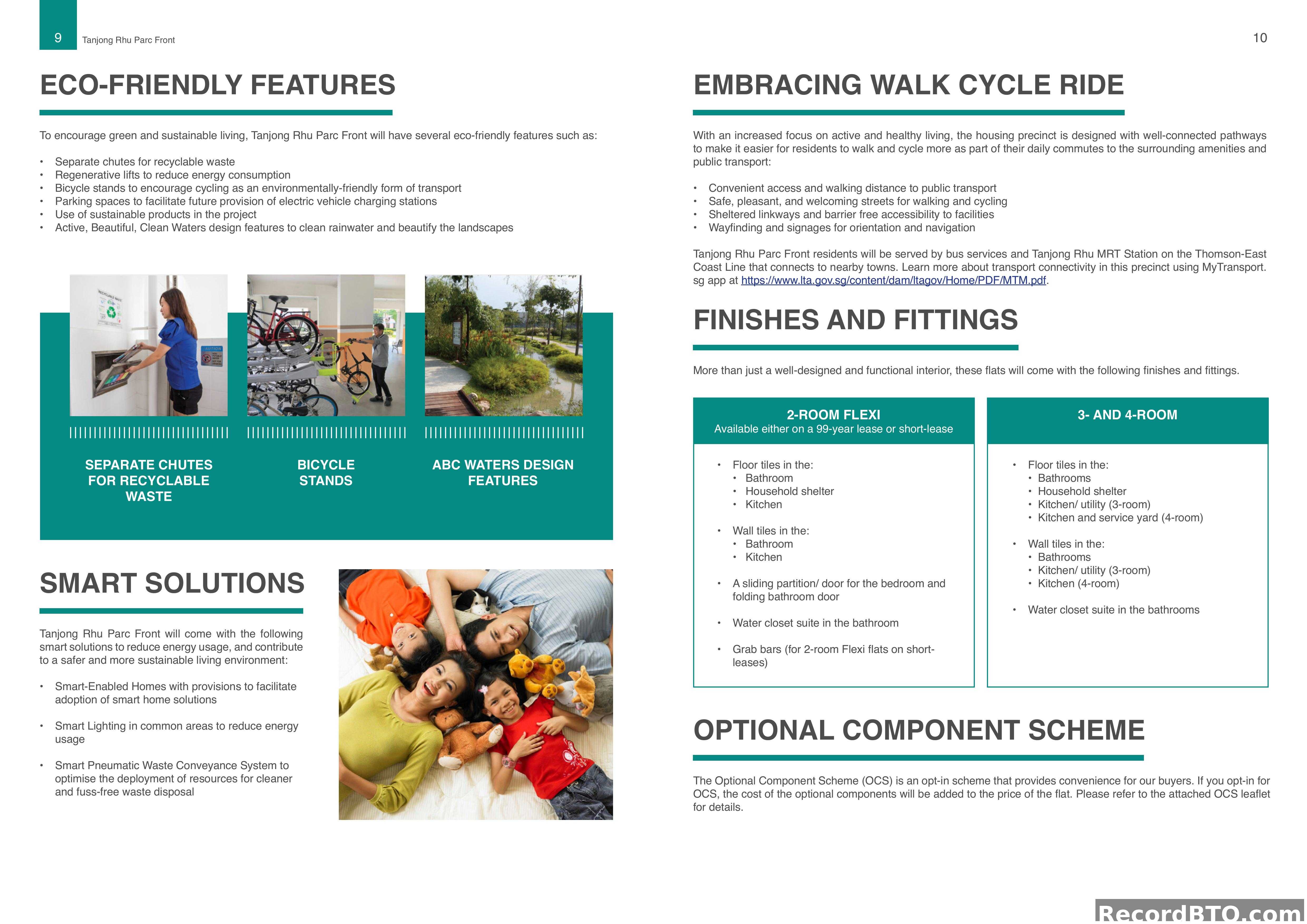 Eco-Friendly Features, Walk/Cycle Ride, Finishes, Smart Solutions