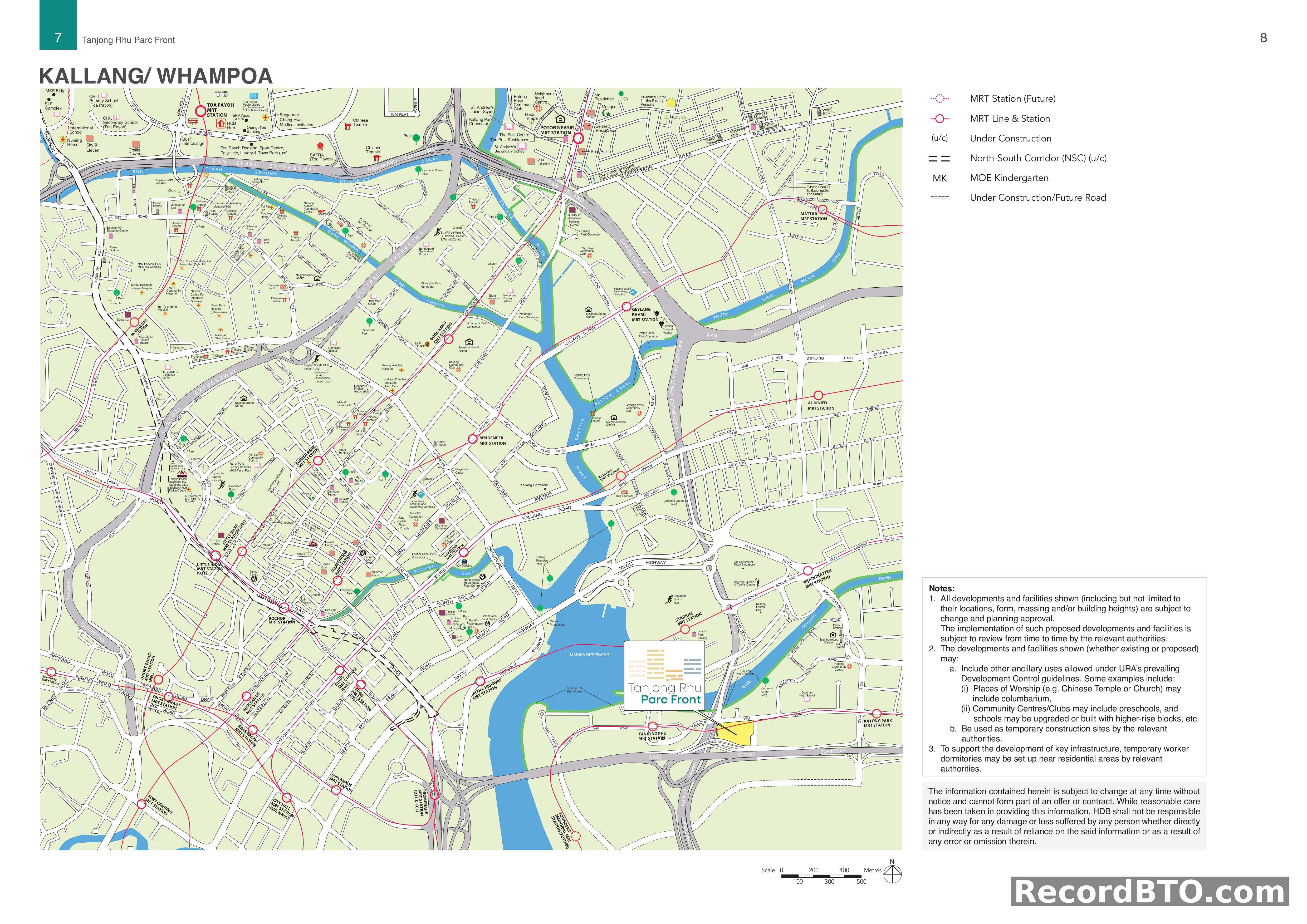 Kallang/Whampoa Area Location Map with Amenities