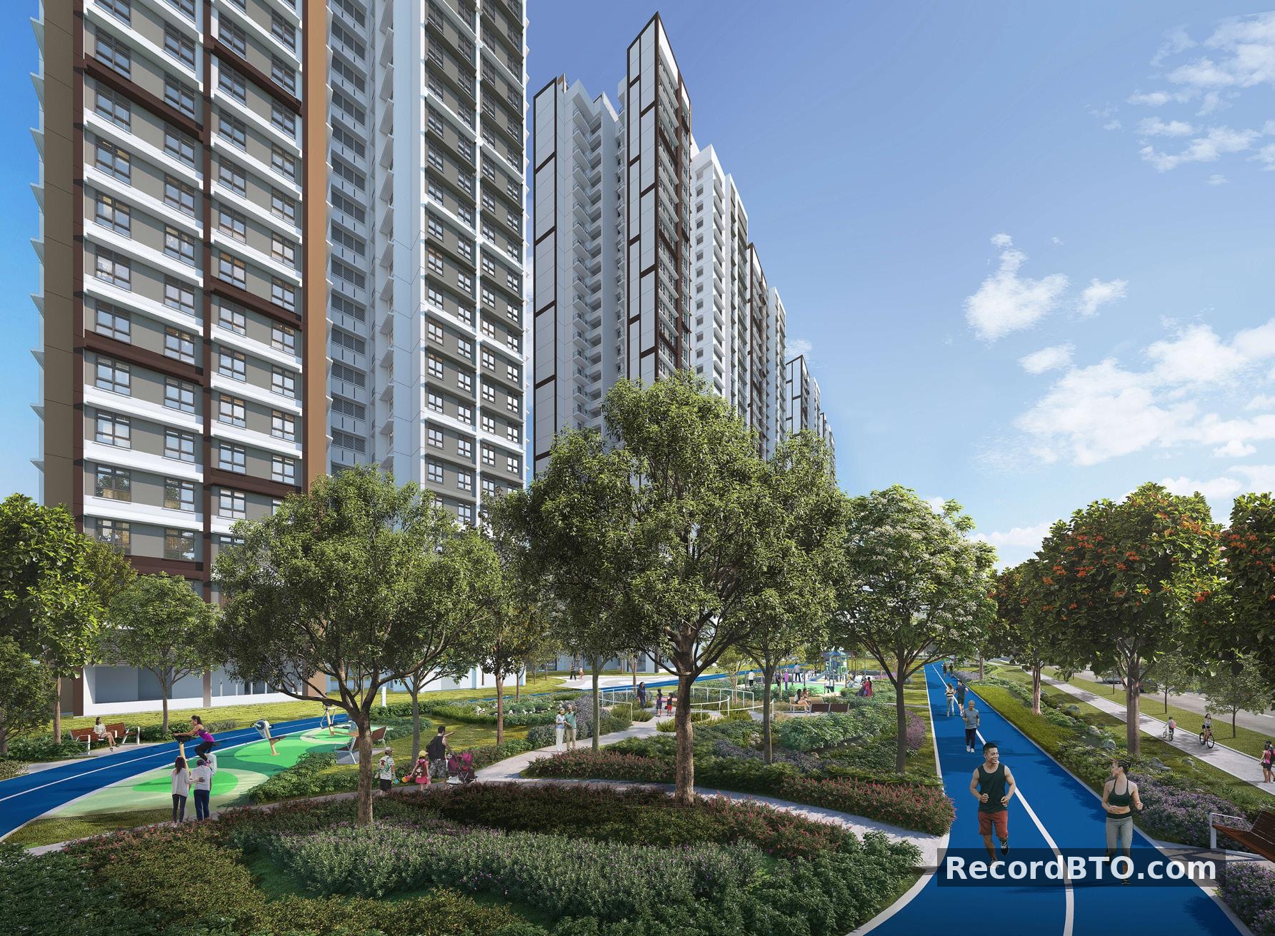 HDB BTO Estate: Residential Blocks, Greenery & Recreational Facilities