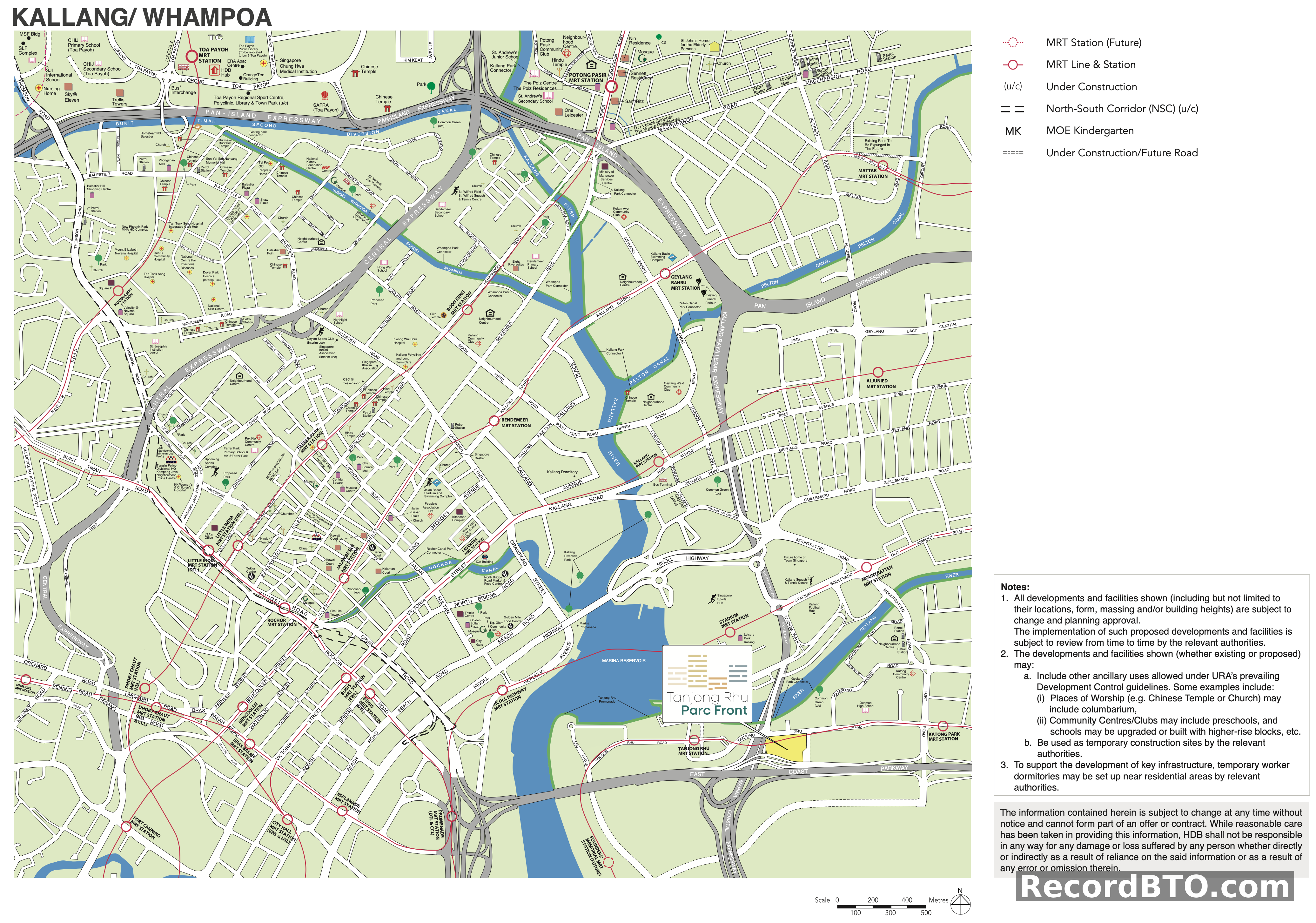 Kallang/Whampoa Area Map with Amenities