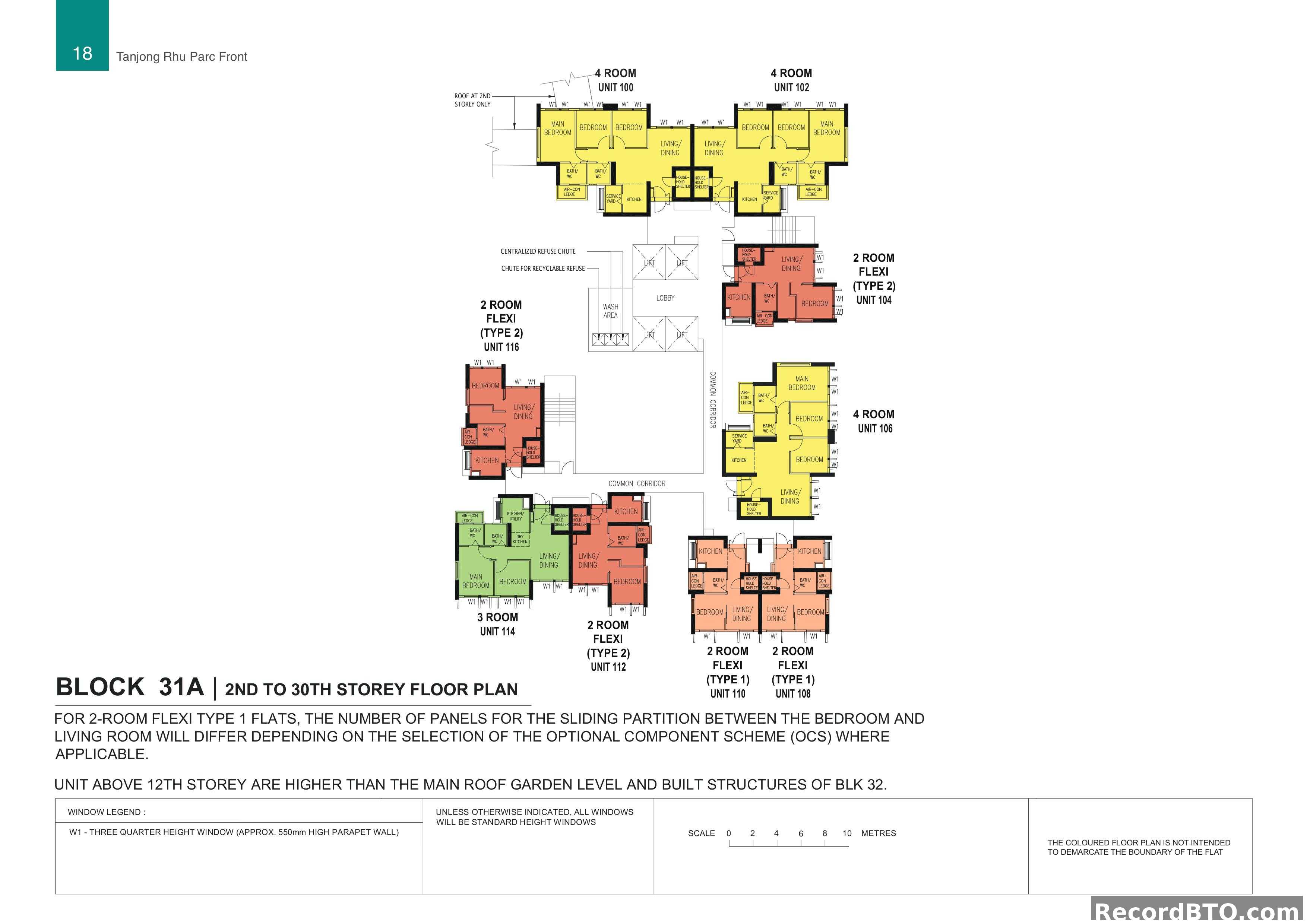 Block 31A: 2nd-30th Storey Floor Plan