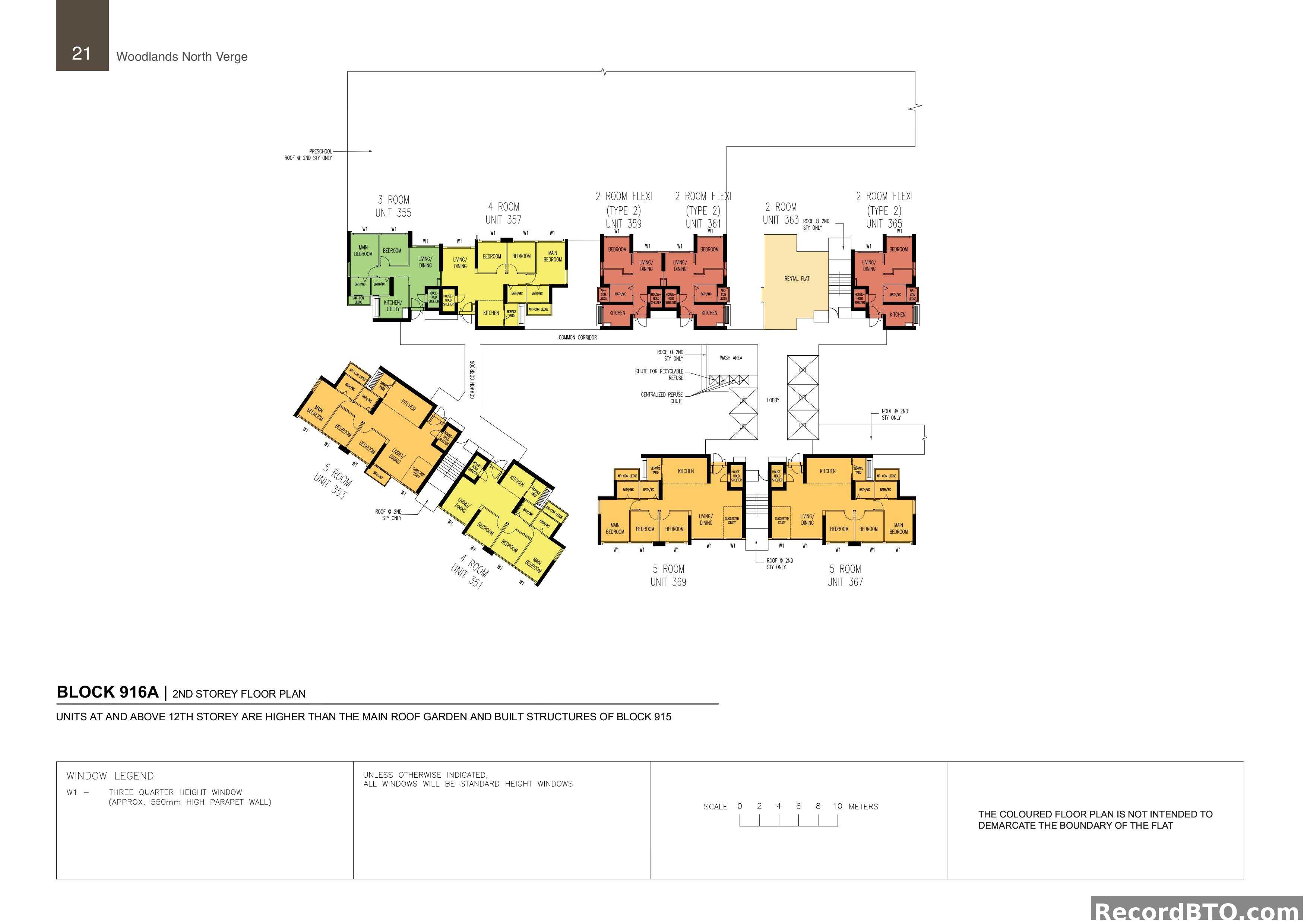 Block 916A: 2nd Storey Floor Plans
