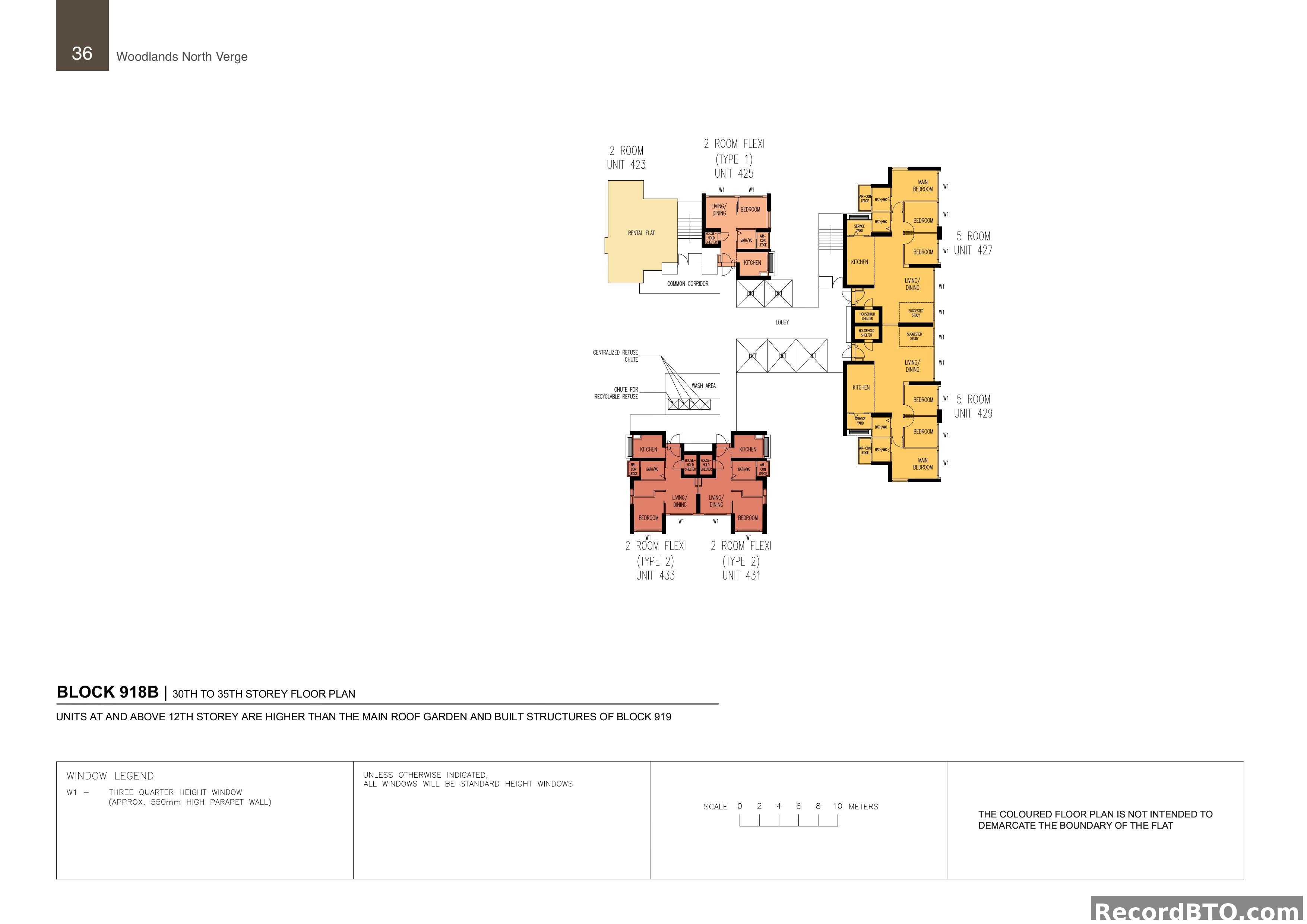 Block 918B: 30th-35th Storey Floor Plans