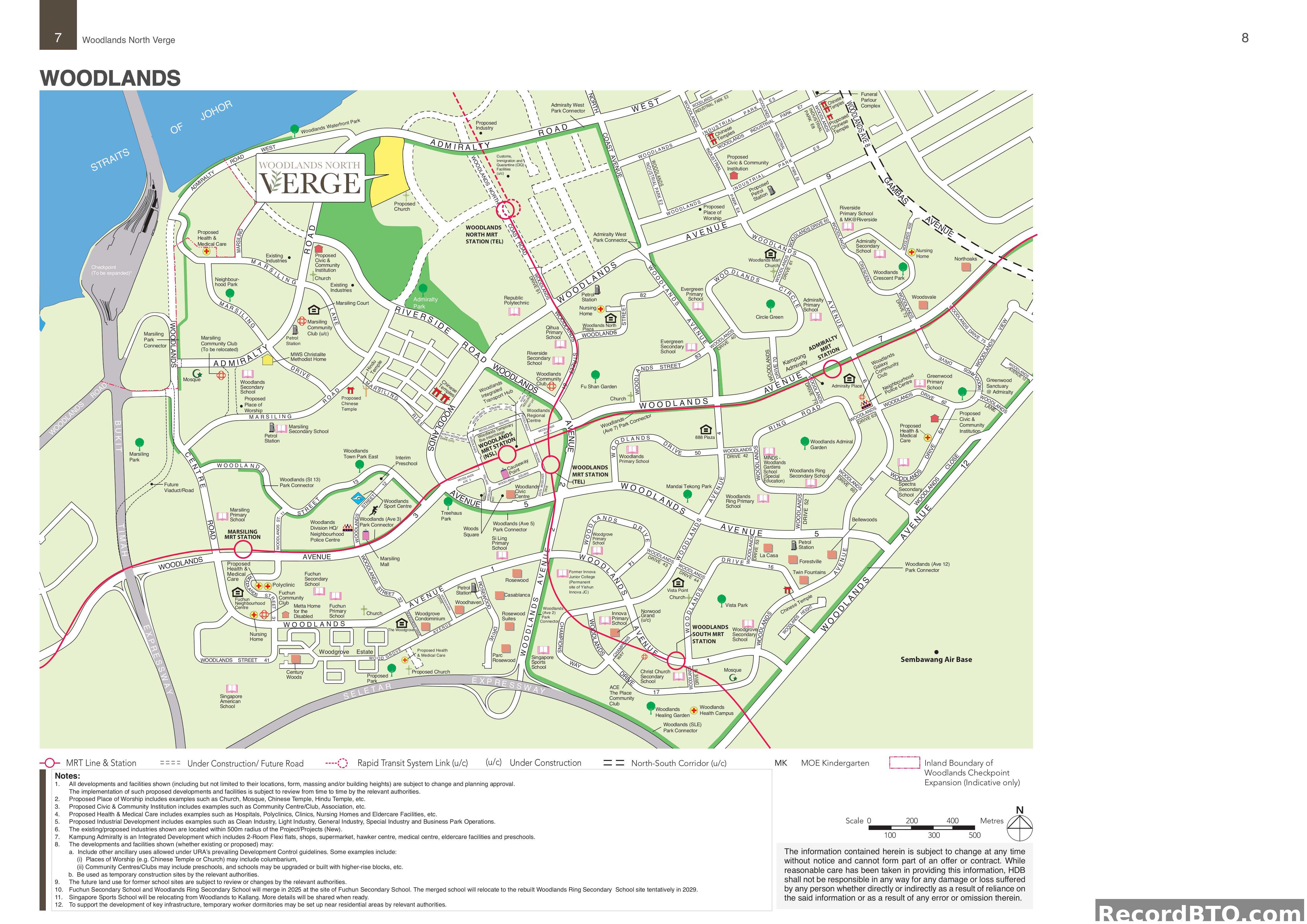 Woodlands Area Location Map and Amenities