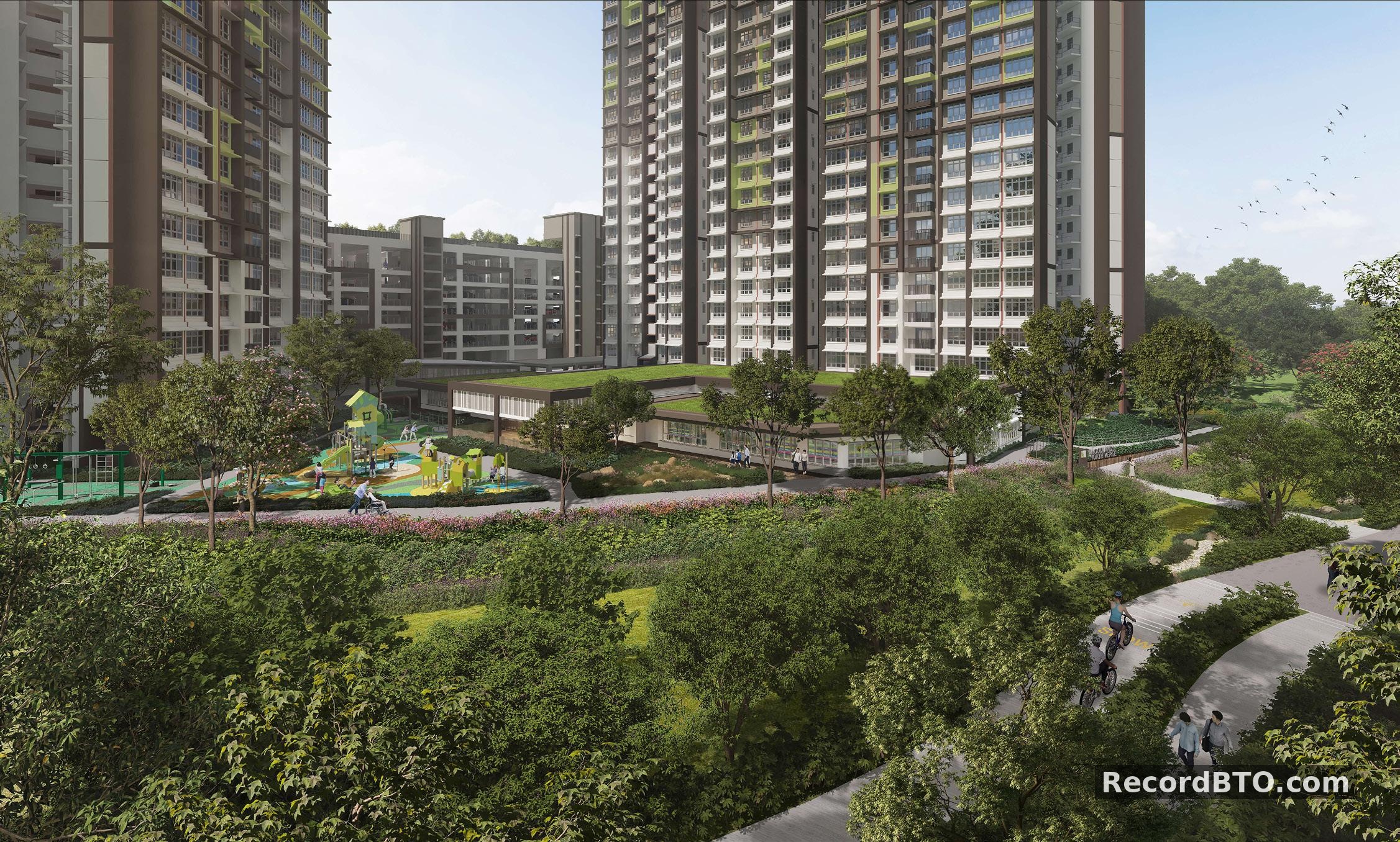 Artist's Impression: Residential Blocks with Integrated Green Spaces