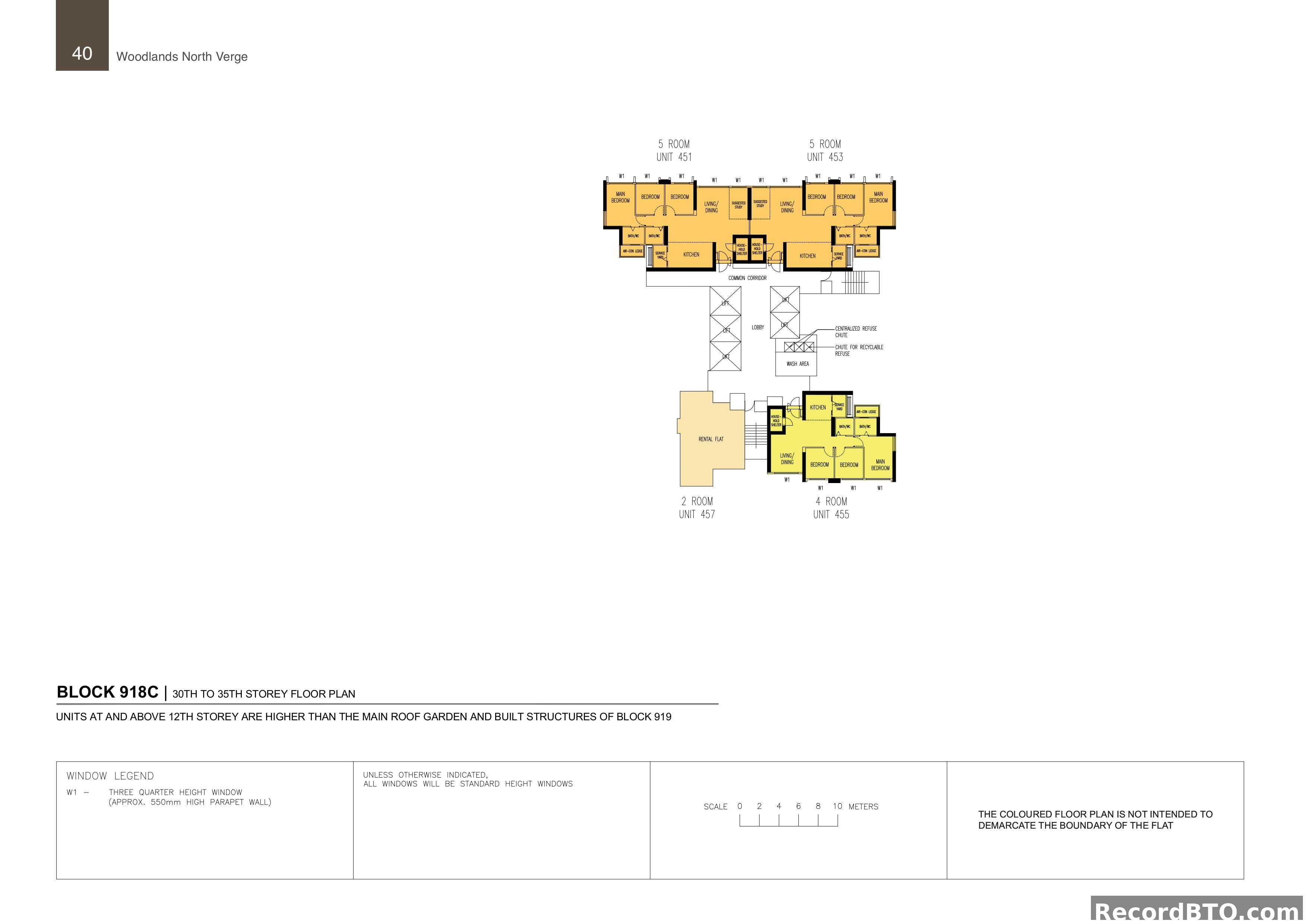 Block 918C: 30th-35th Storey Floor Plans