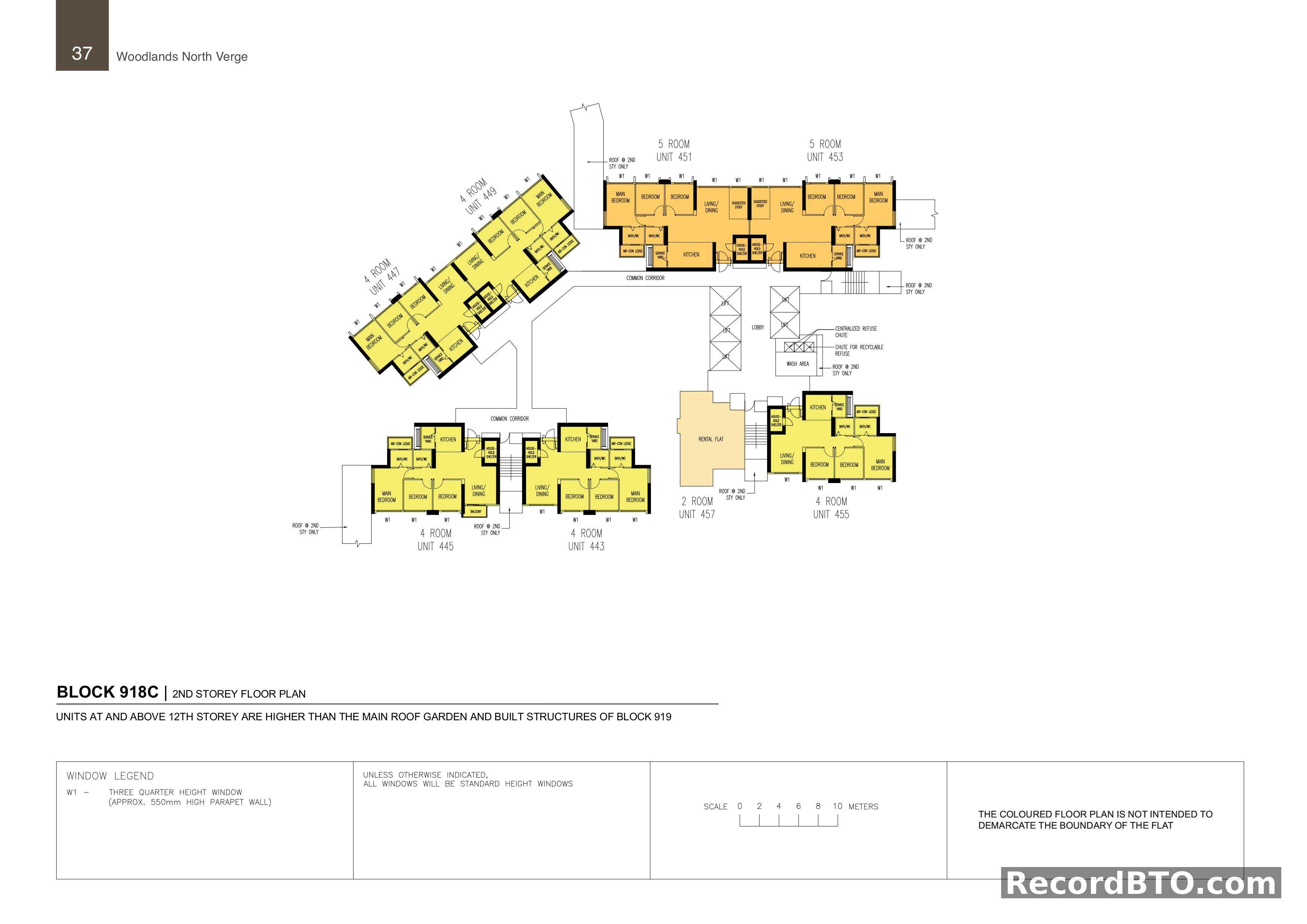 Block 918C: 2nd Storey Floor Plan