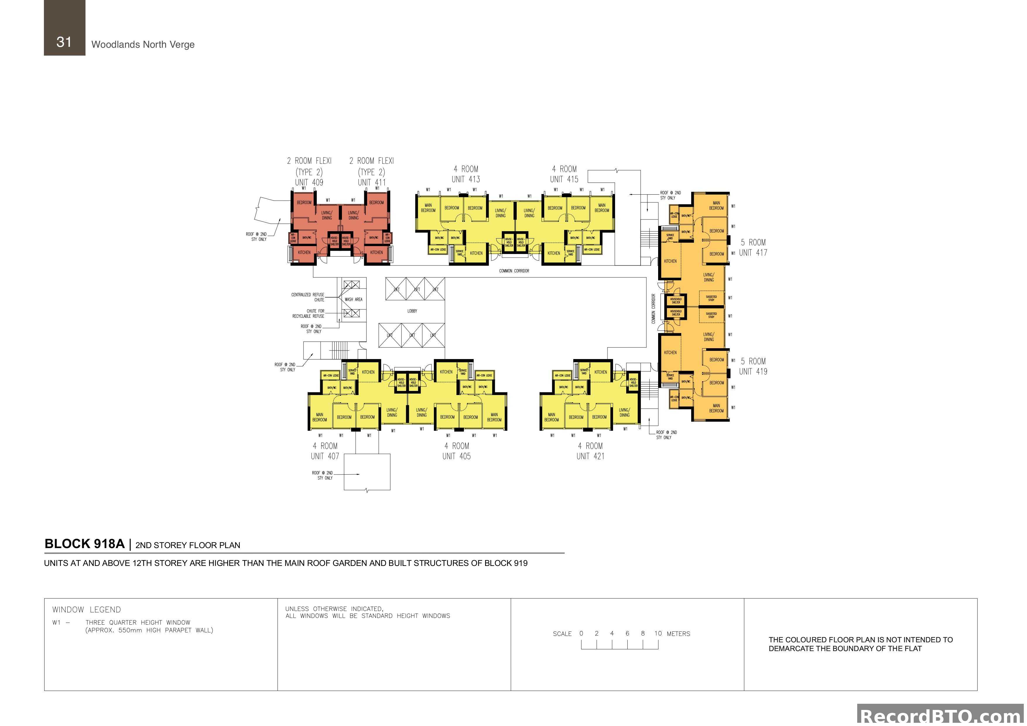 Block 918A: 2nd Storey Floor Plans