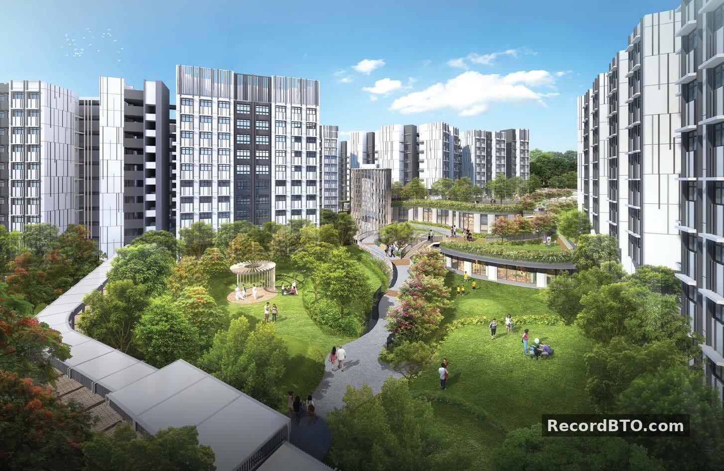 Artist's Impression: Residential Blocks and Central Greenery