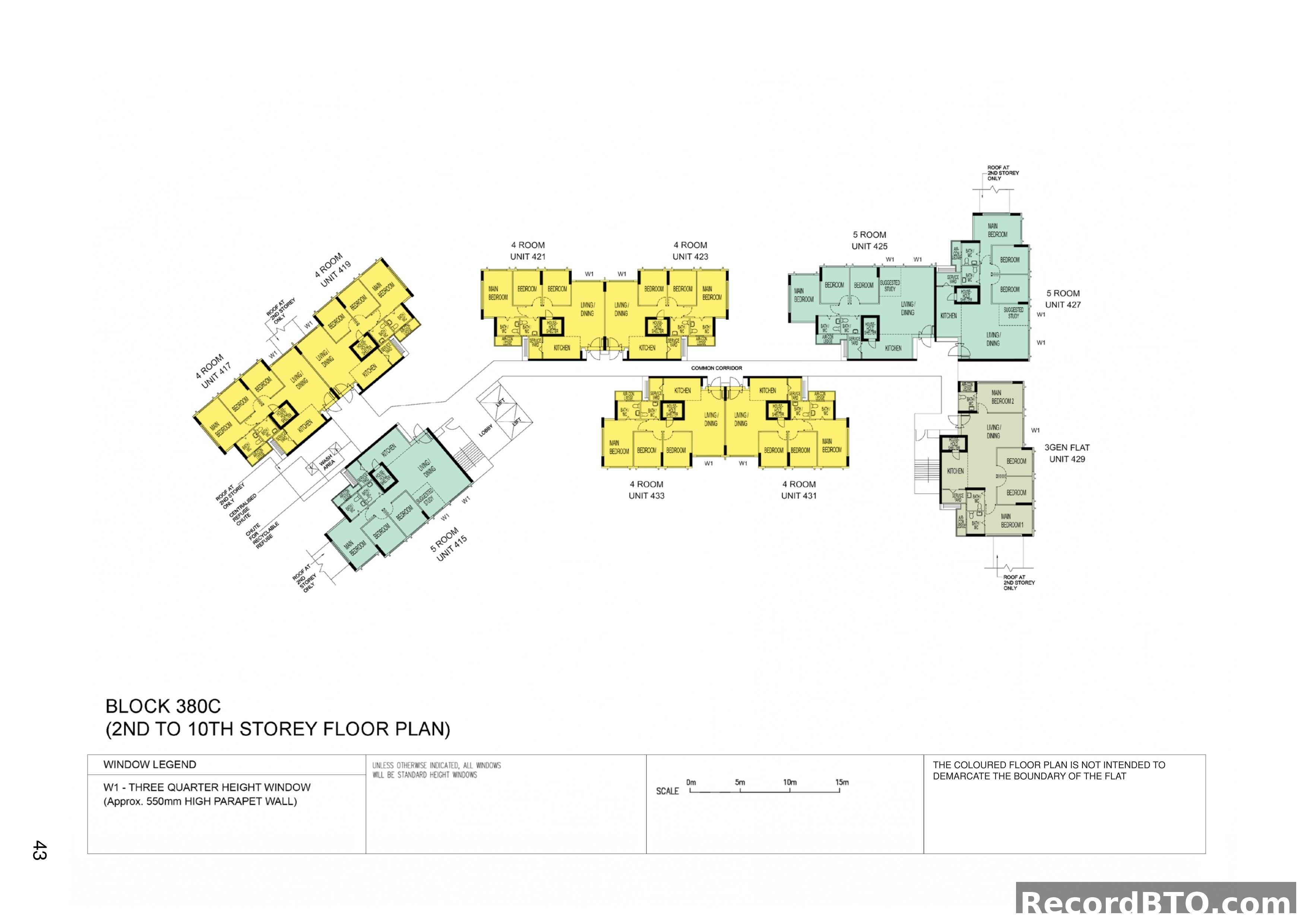 Block 380C: 2nd-10th Storey Floor Plan