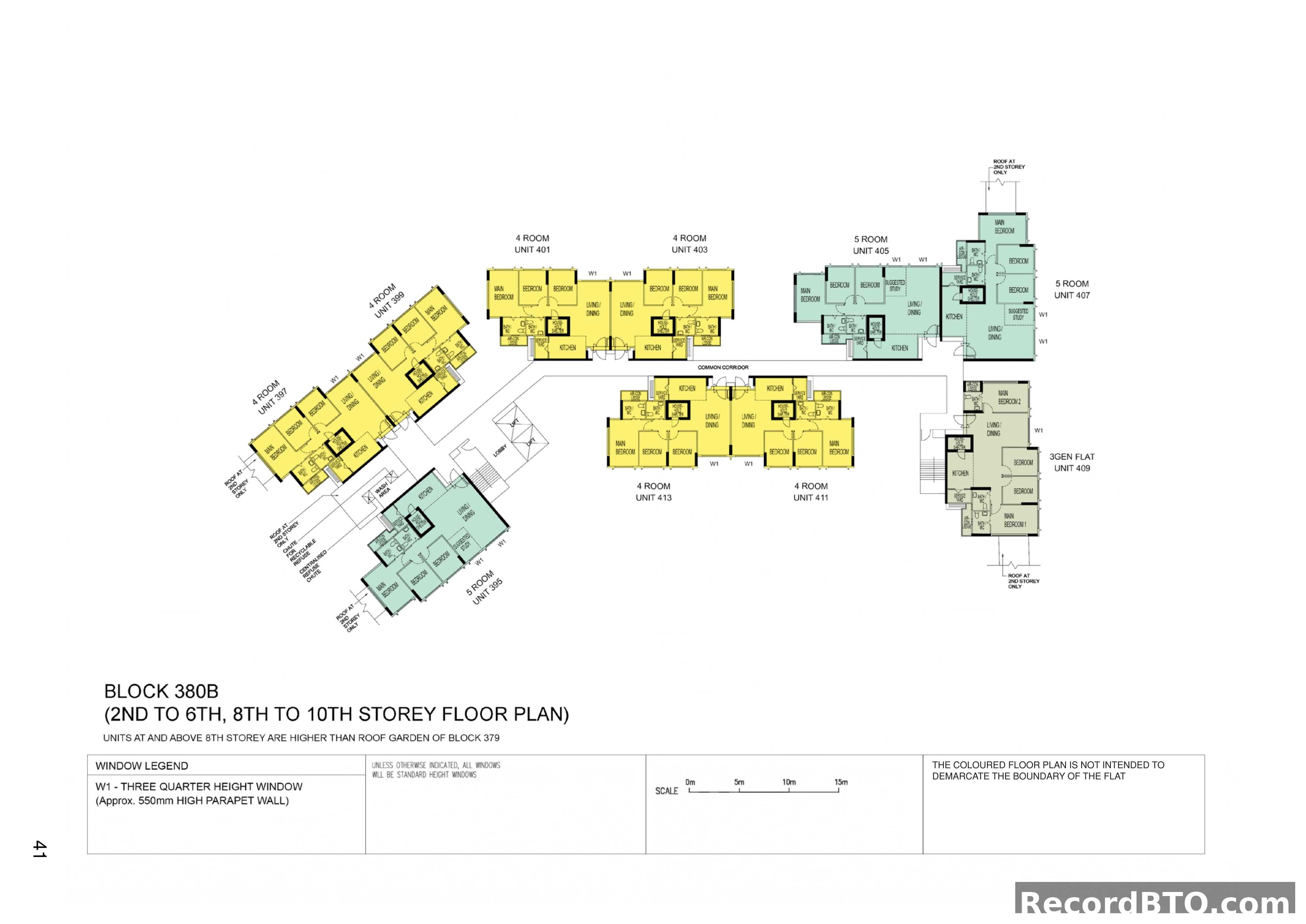 Block 380B: 2nd-6th, 8th-10th Storey Floor Plan