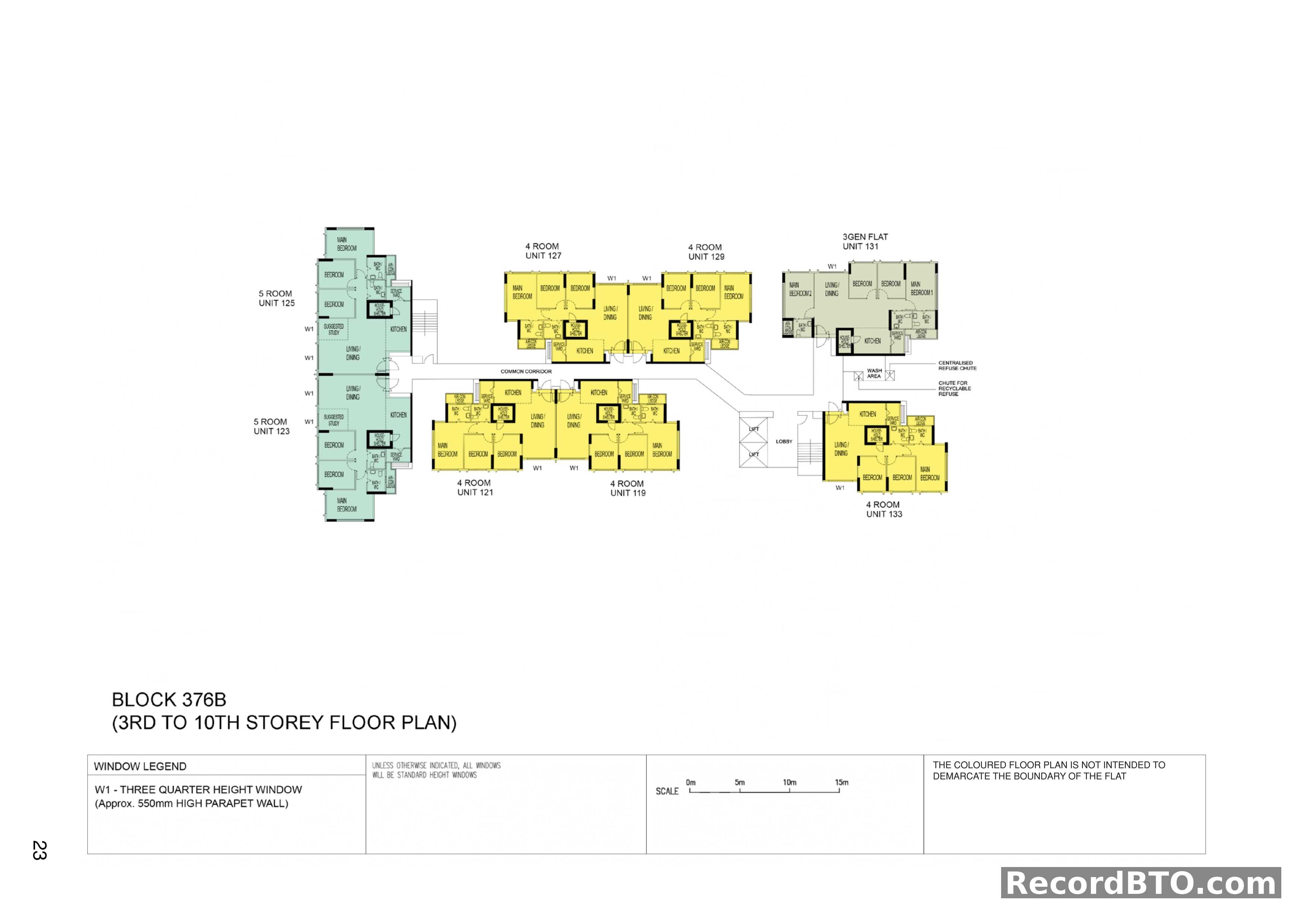 Block 376B: 3rd to 10th Storey Floor Plan
