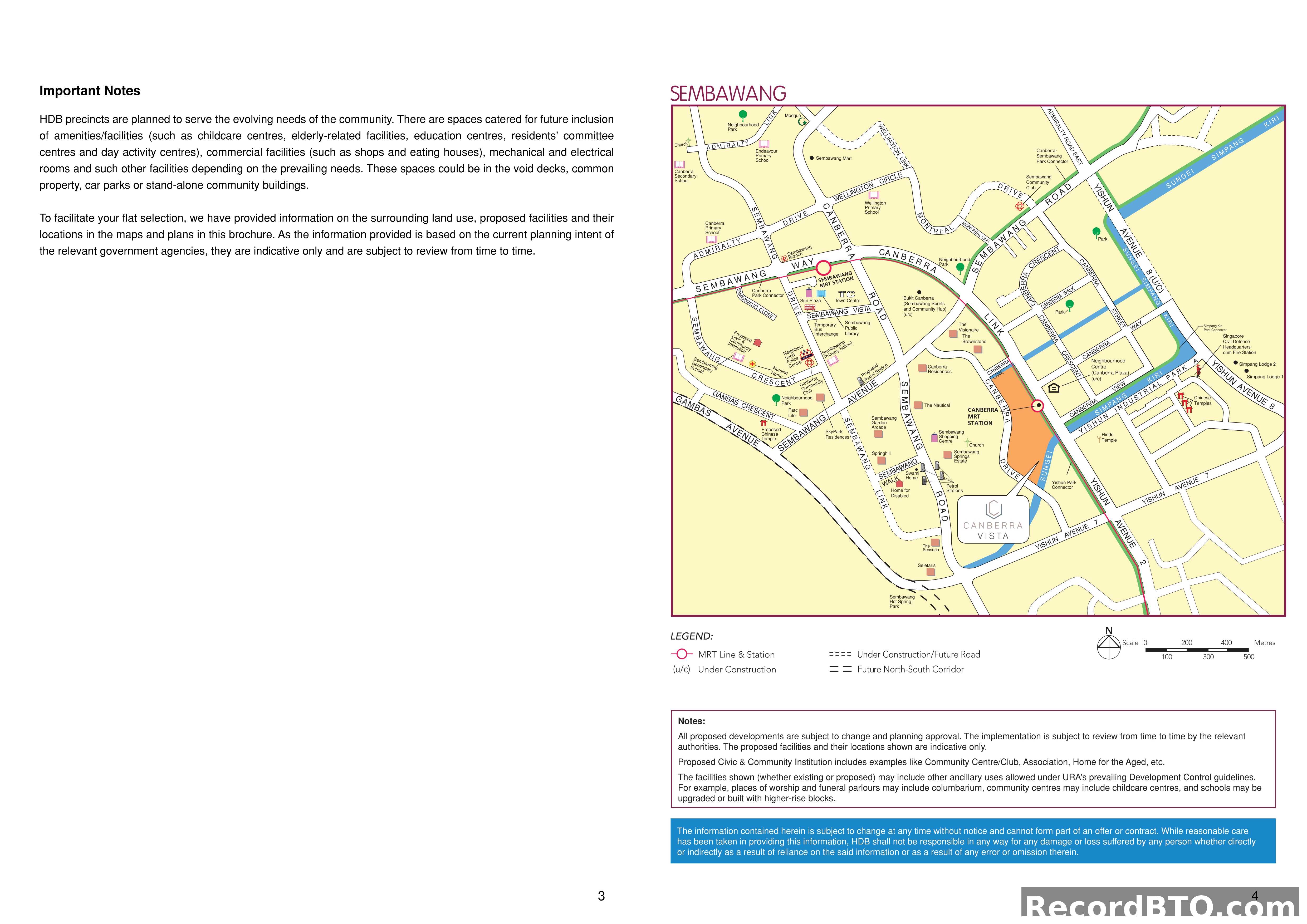 Sembawang Area Amenities Map and Project Information