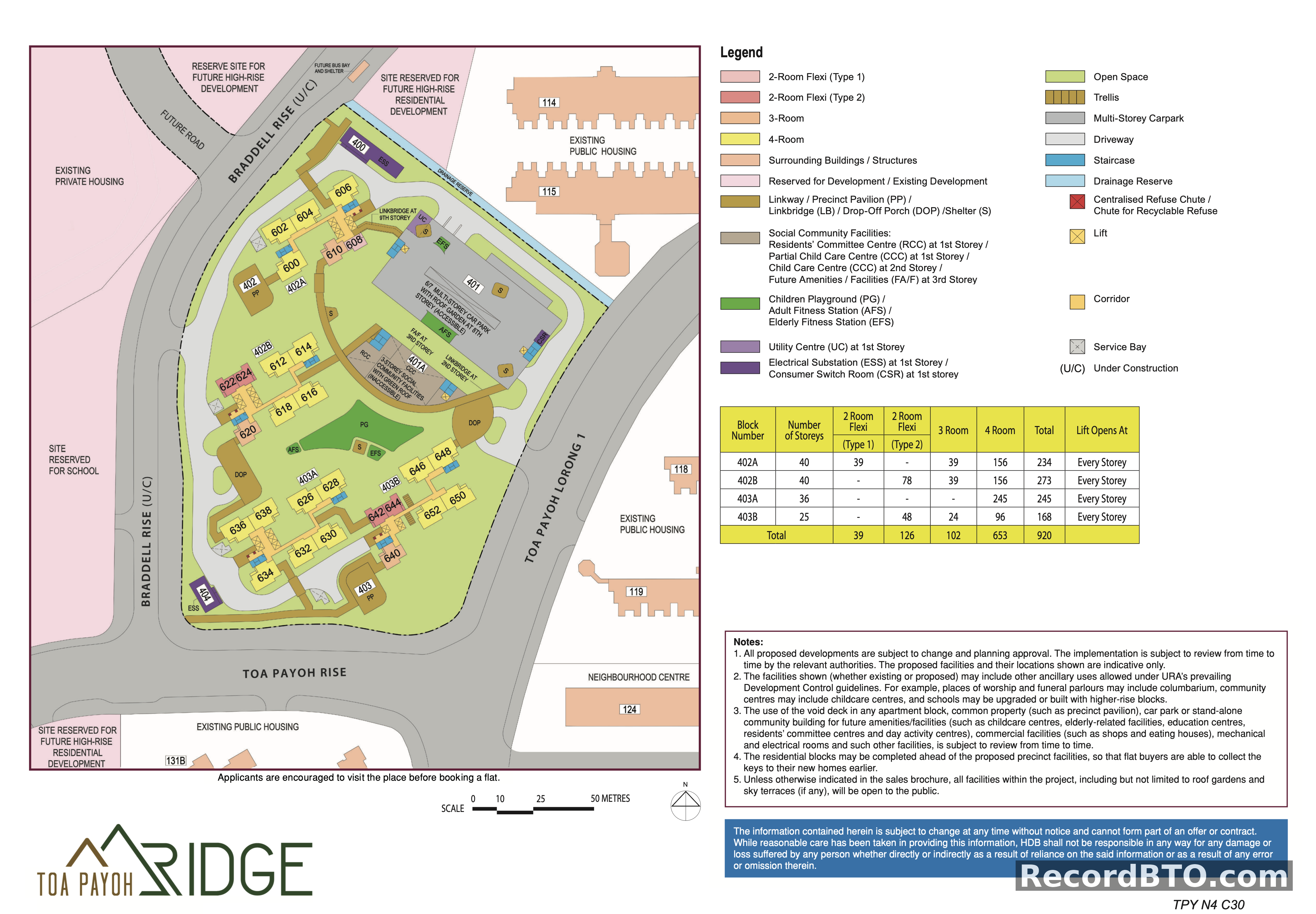 Toa Payoh Ridge Site Plan