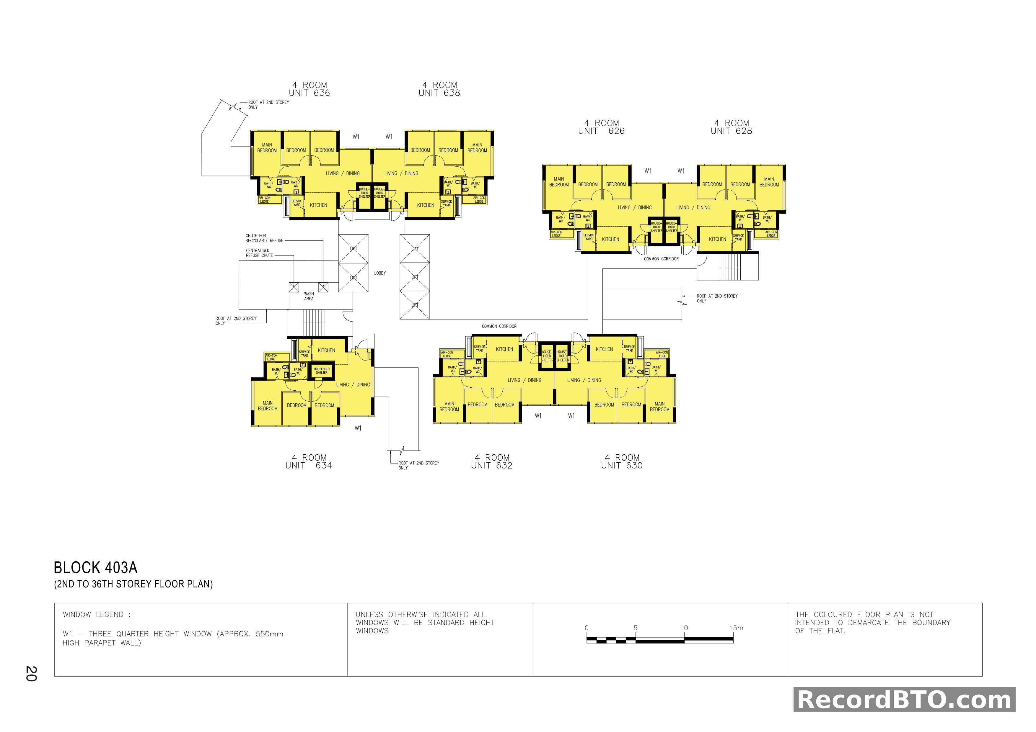 Block 403A: 2nd-36th Storey Floor Plans