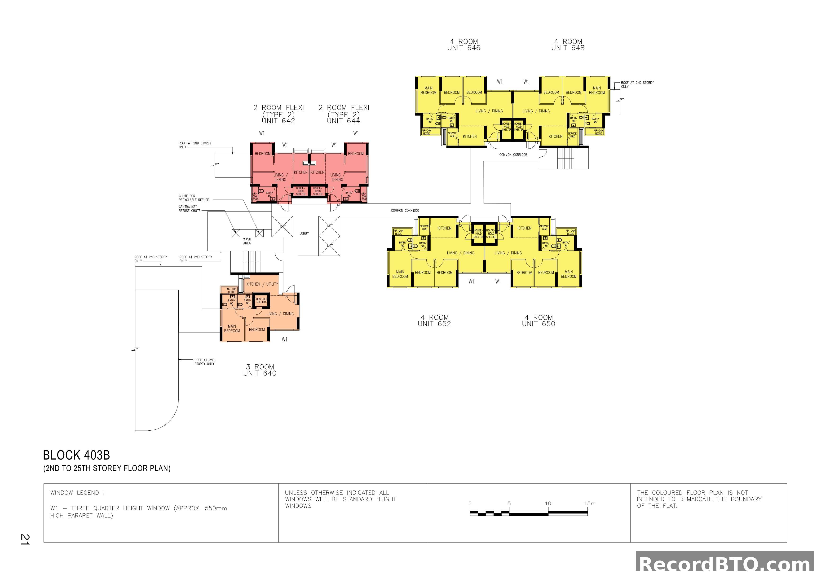 Block 403B: 2nd to 25th Storey Floor Plans with Unit Layouts