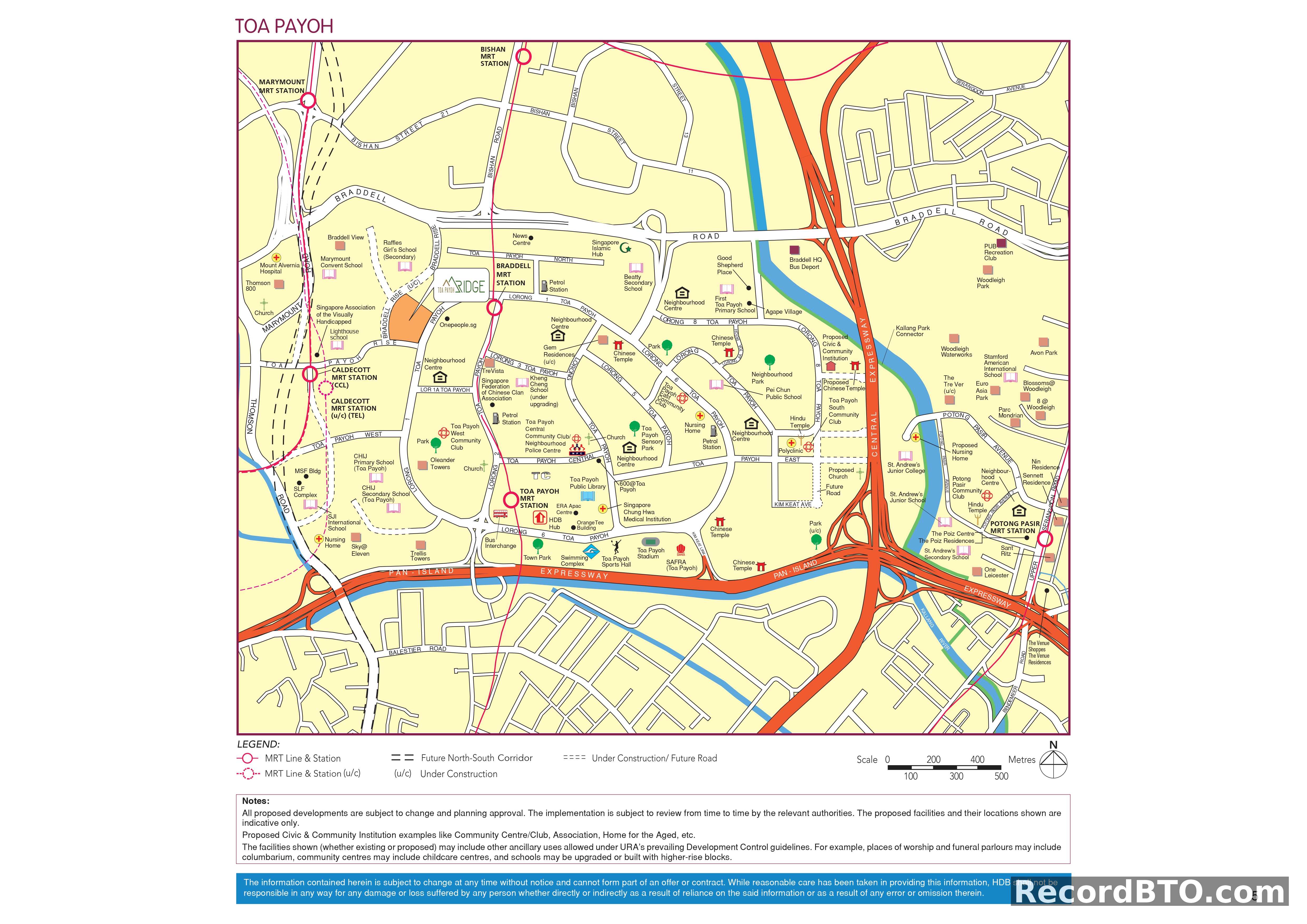 Toa Payoh Area Map: Transport & Amenities