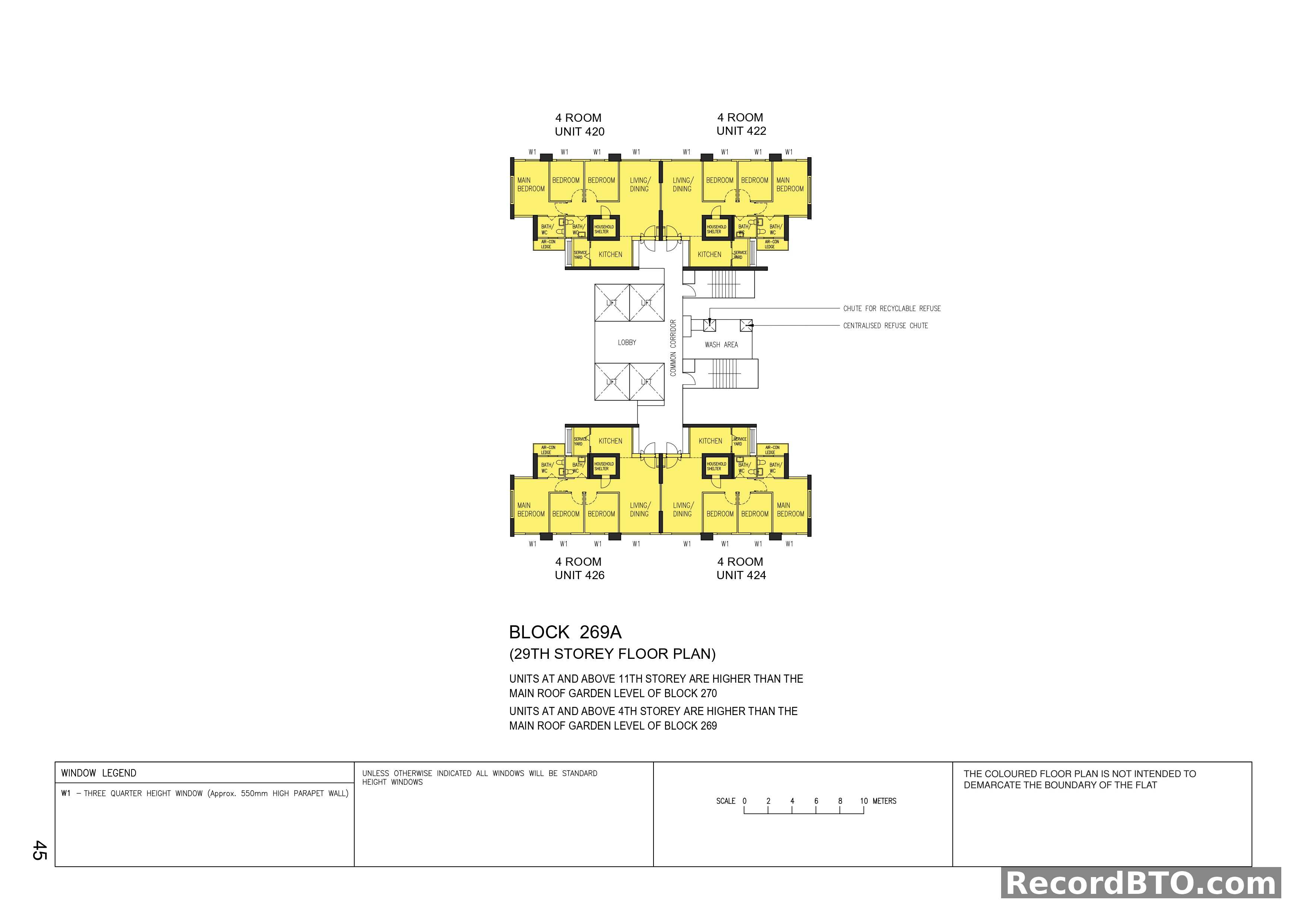 Block 269A: 29th Storey 4-Room Flat Floor Plan