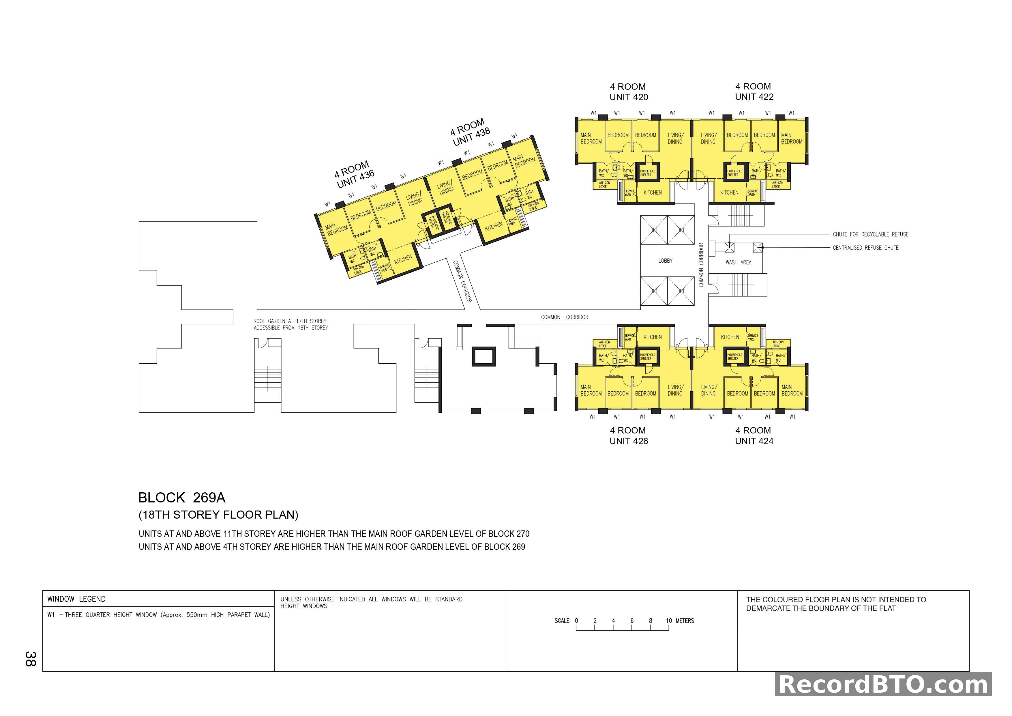 Block 269A: 18th Storey 4-Room Floor Plan