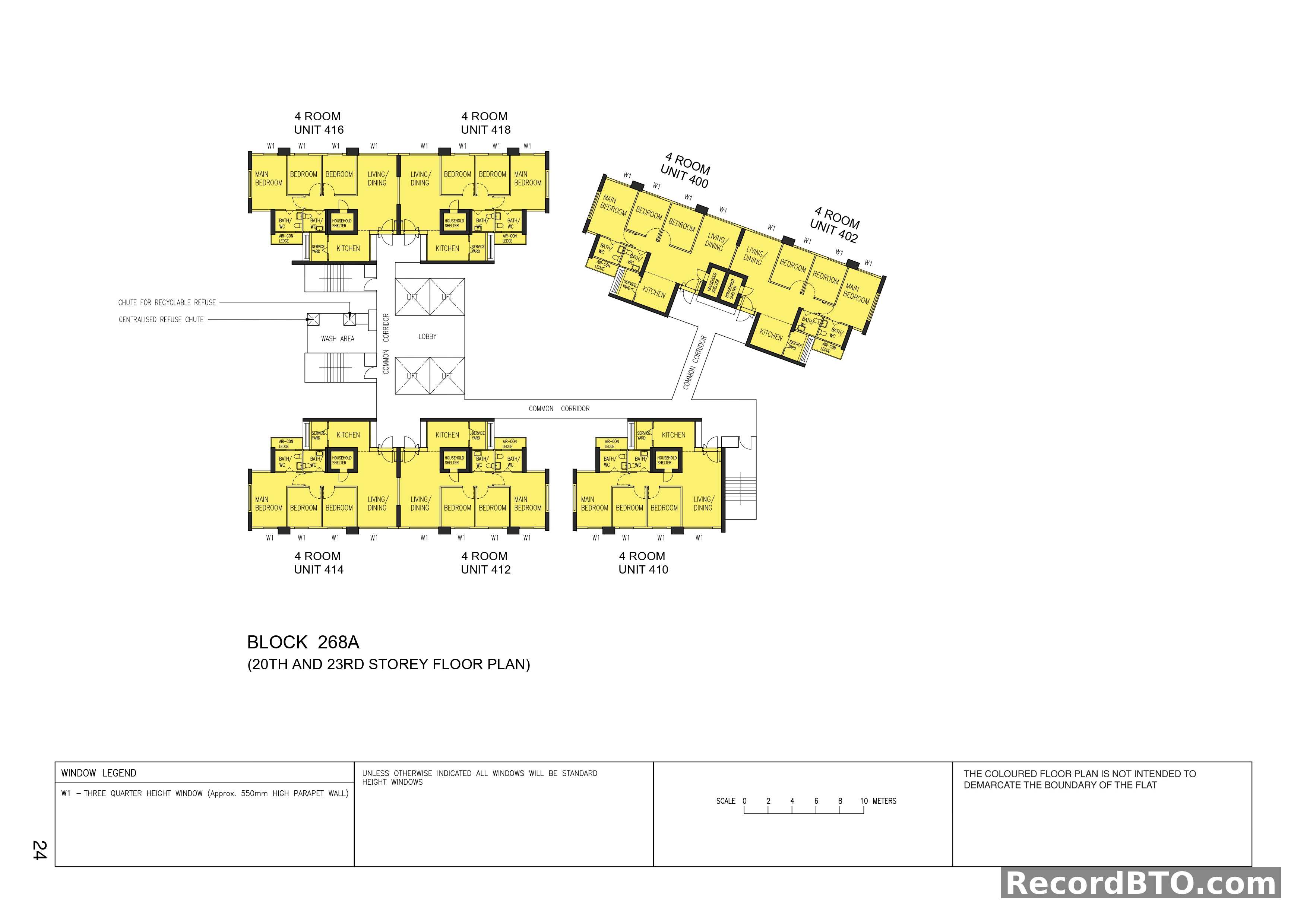 Block 268A: 20th and 23rd Storey Floor Plans