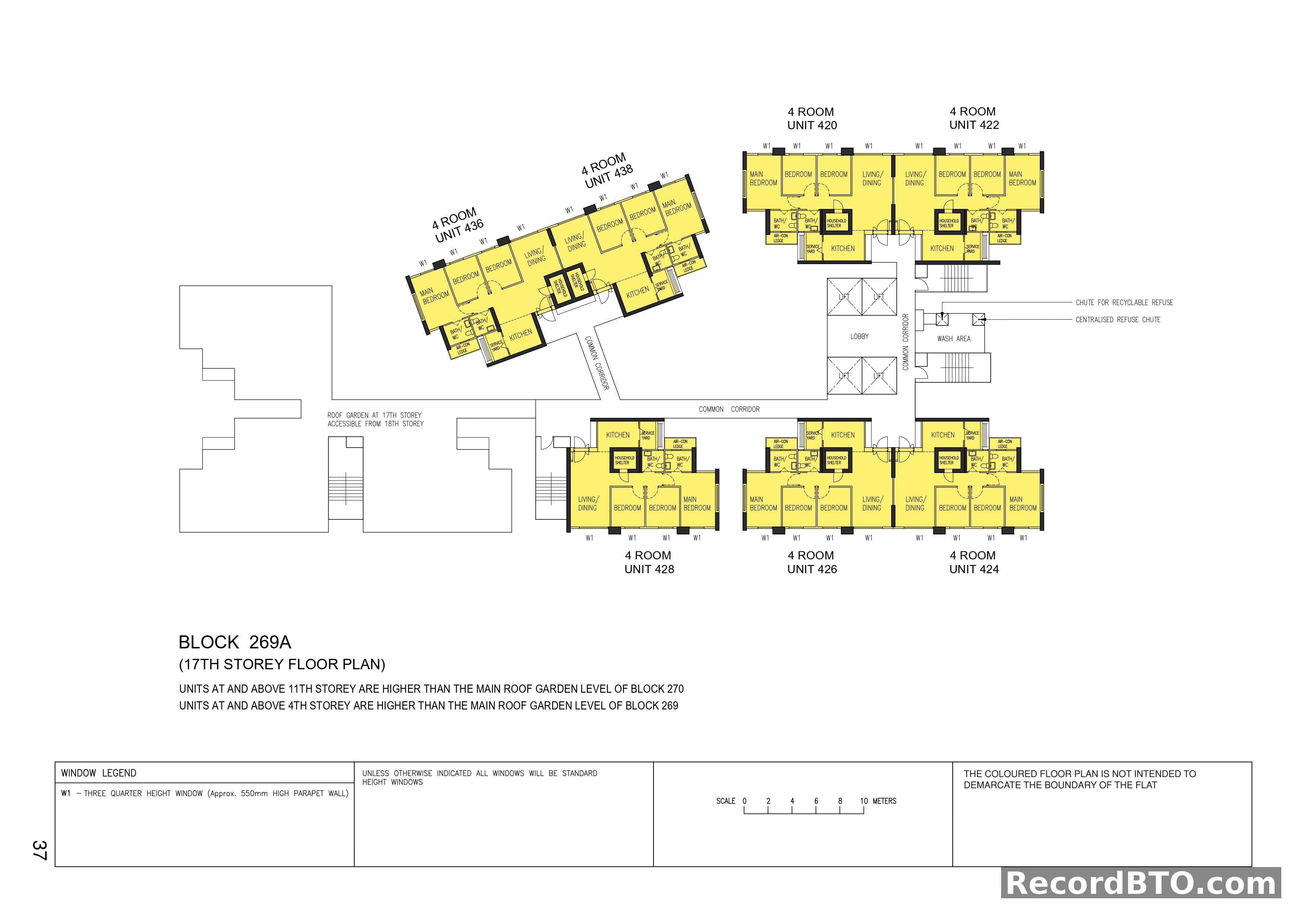 Block 269A: 17th Storey 4-Room Floor Plan