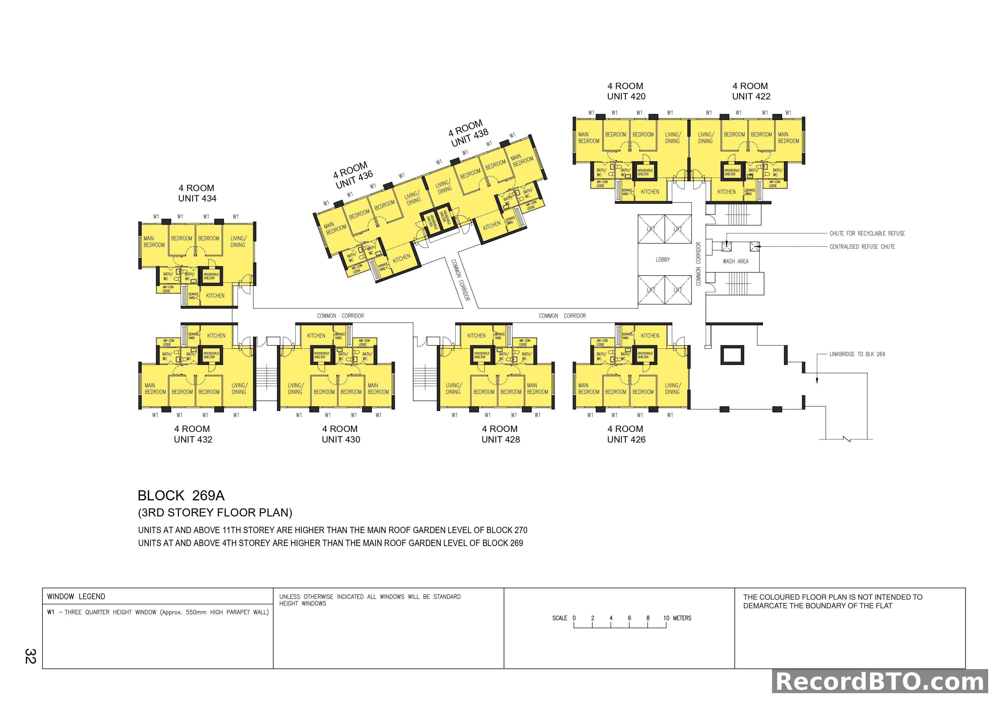 Block 269A: 3rd Storey 4-Room Unit Floor Plans
