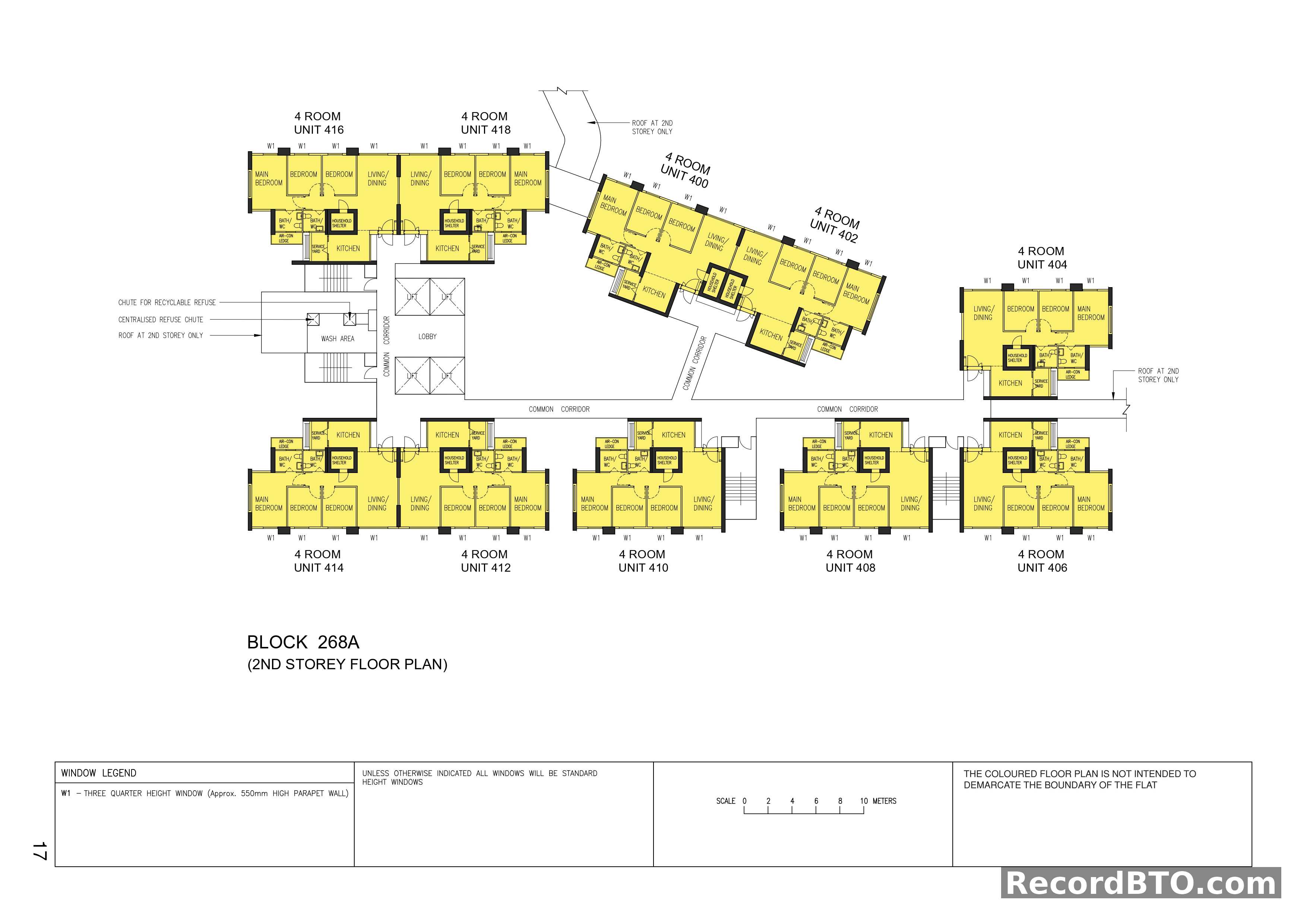 Block 268A: 2nd Storey 4-Room Flat Layouts