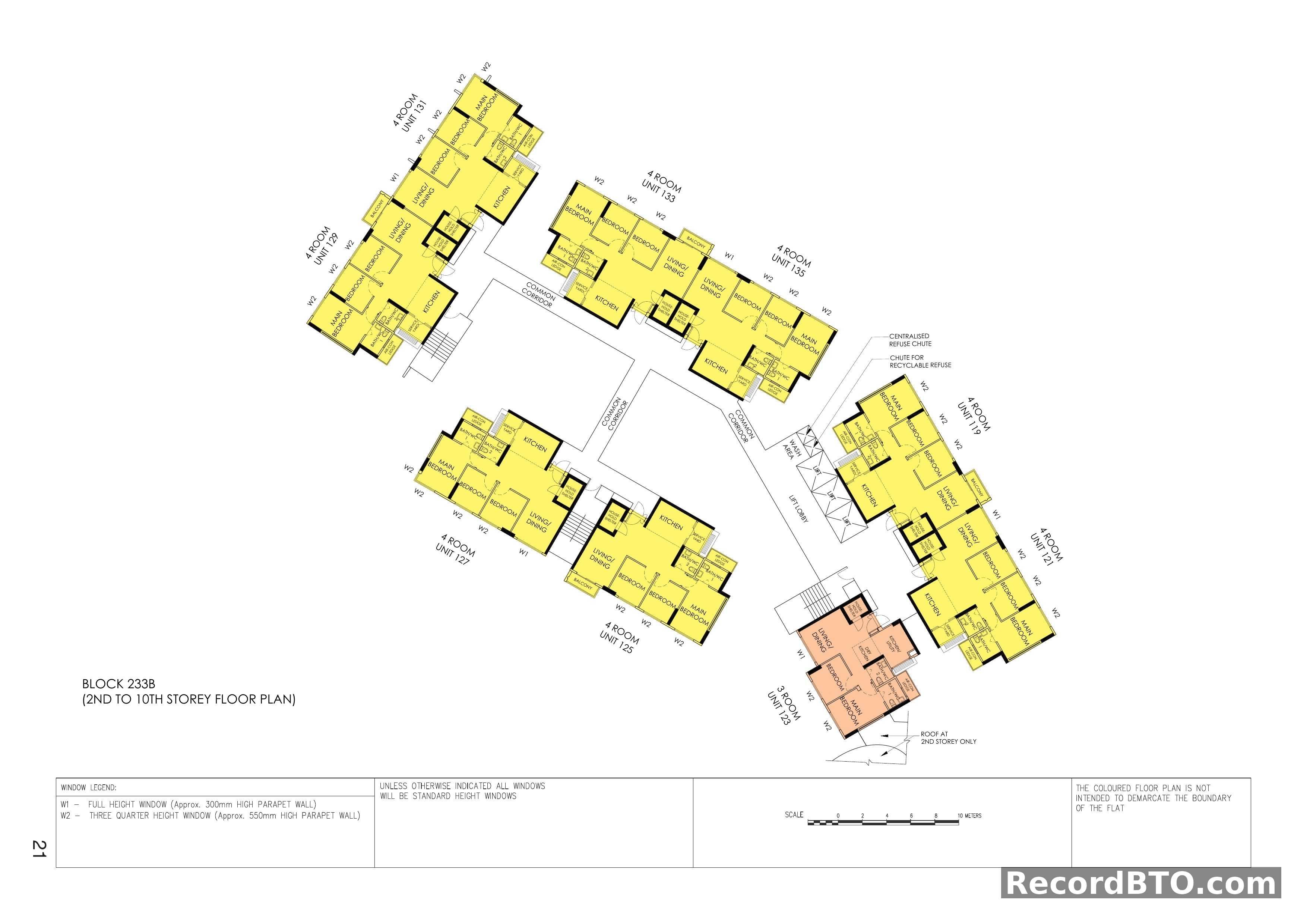 Block 233B: 2nd-10th Storey Floor Plans
