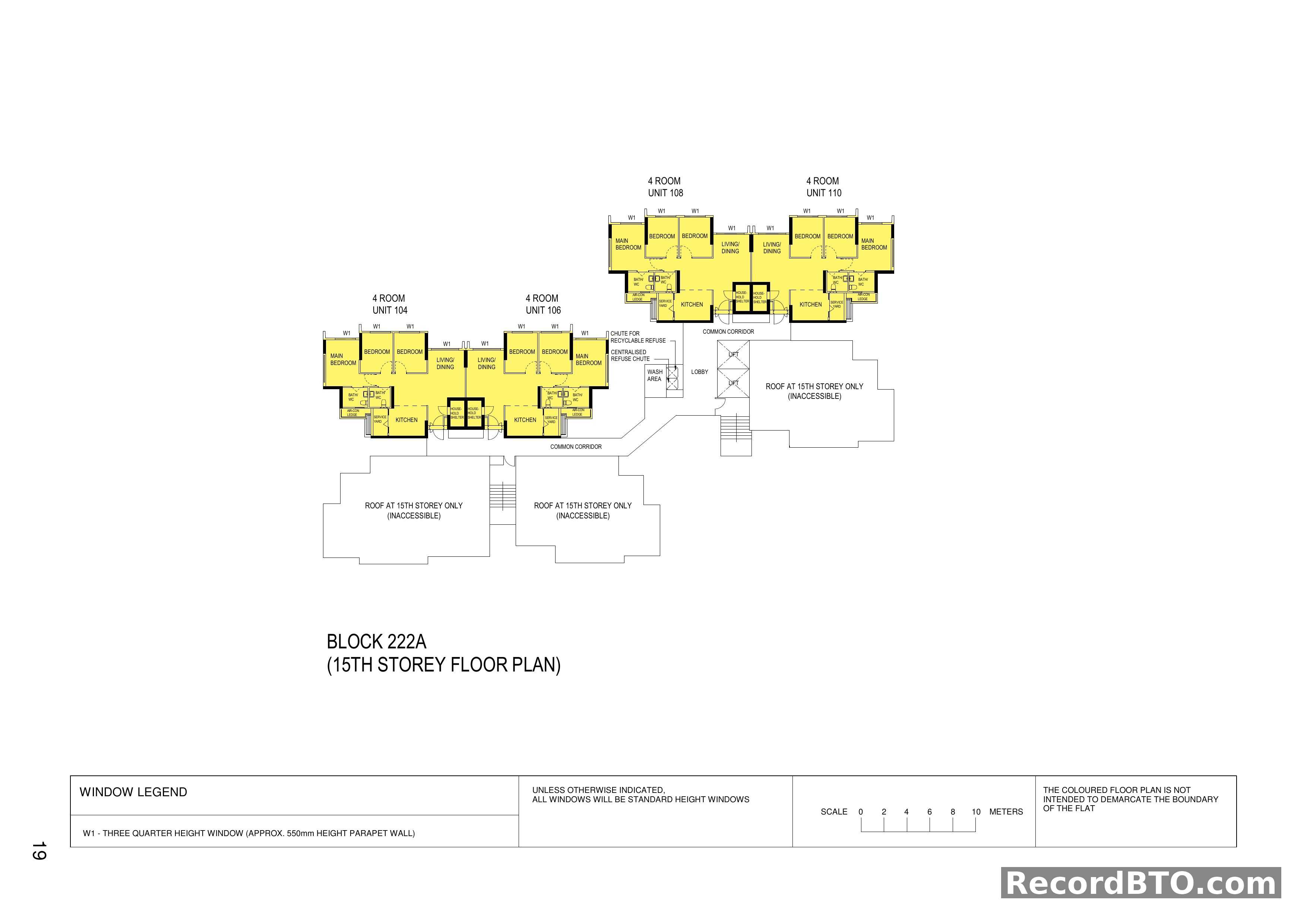 Block 222A: 15th Storey Floor Plan