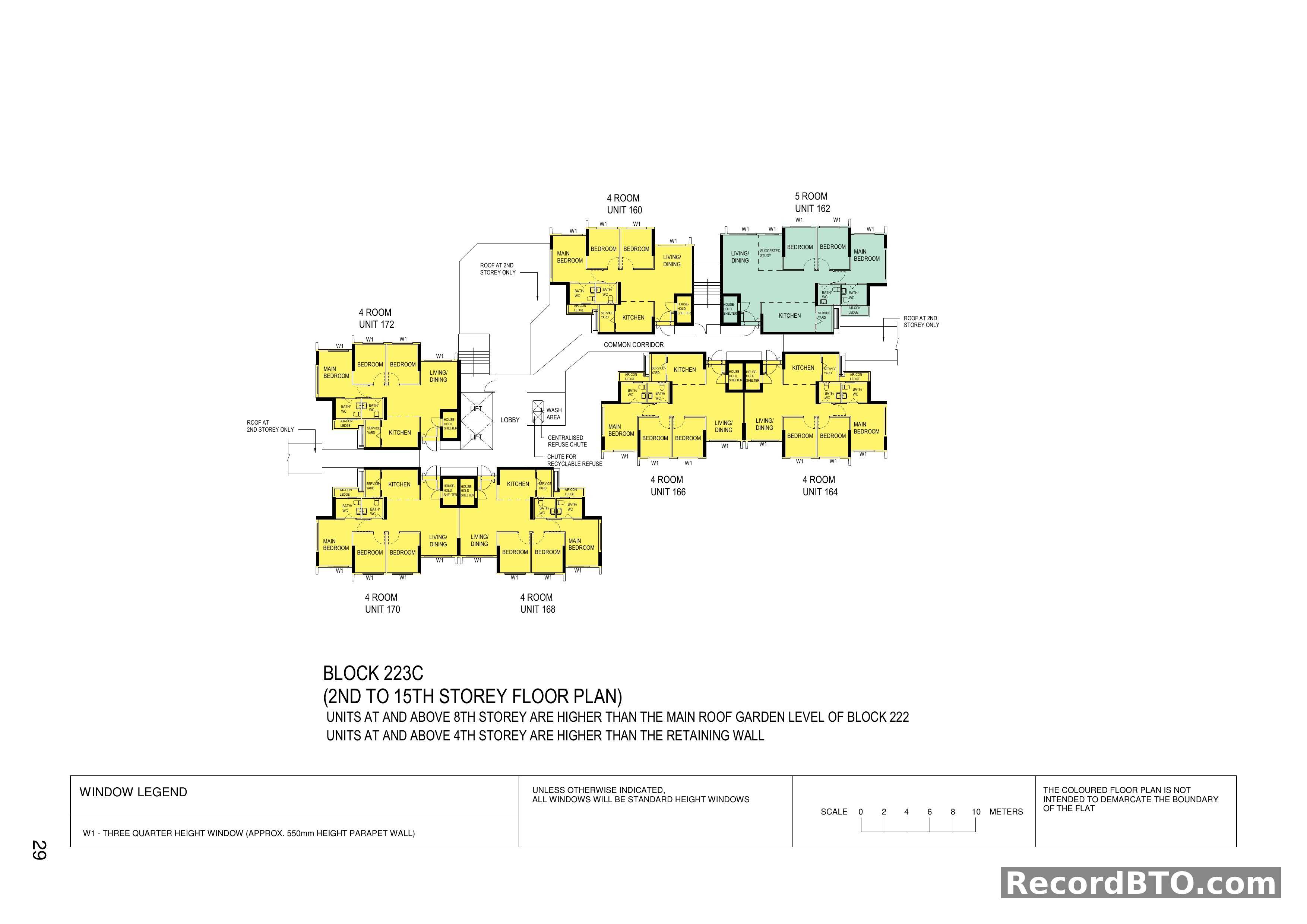 Block 223C: 2nd-15th Storey Floor Plans