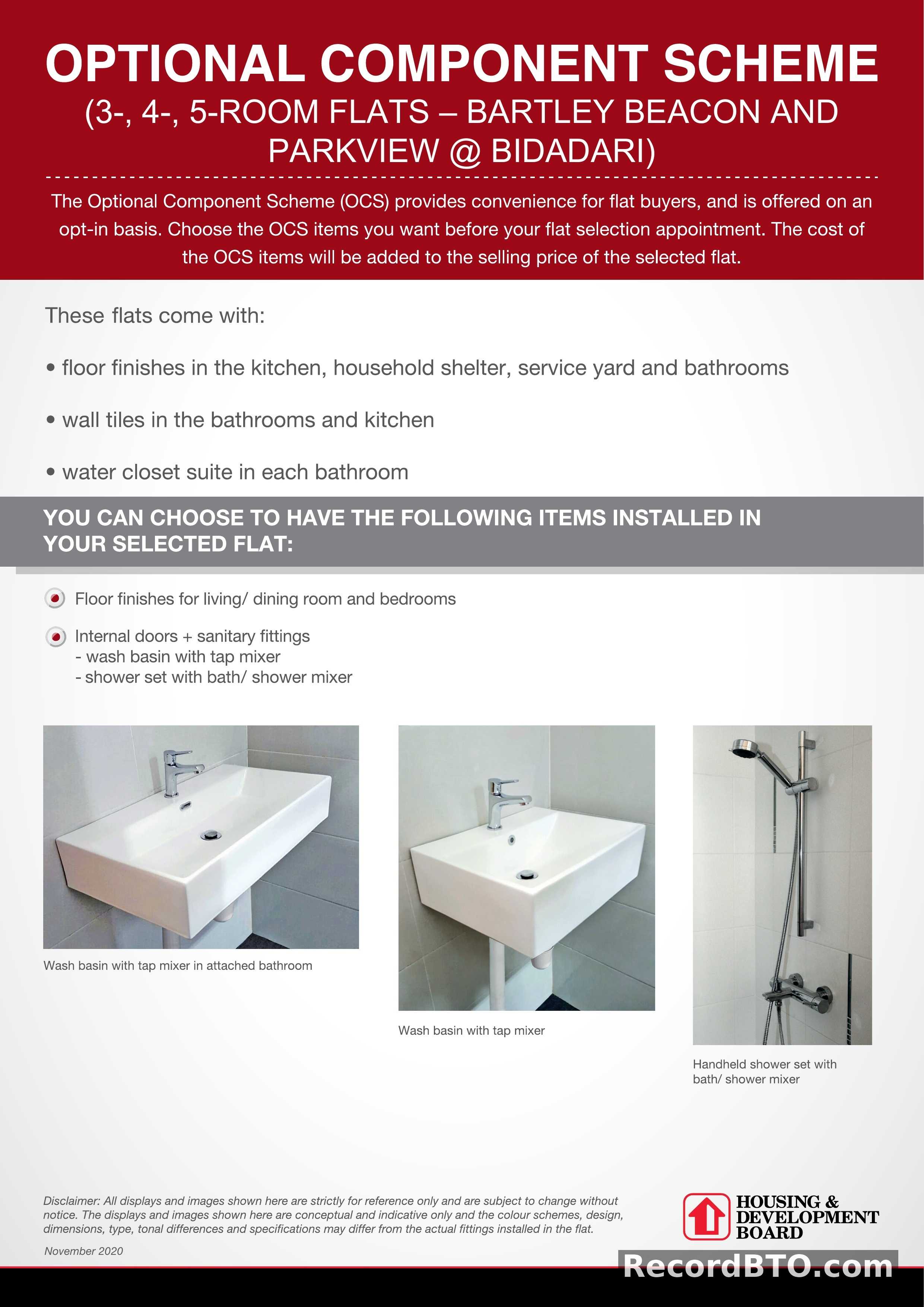 Optional Component Scheme for 3-, 4-, 5-Room Flats
